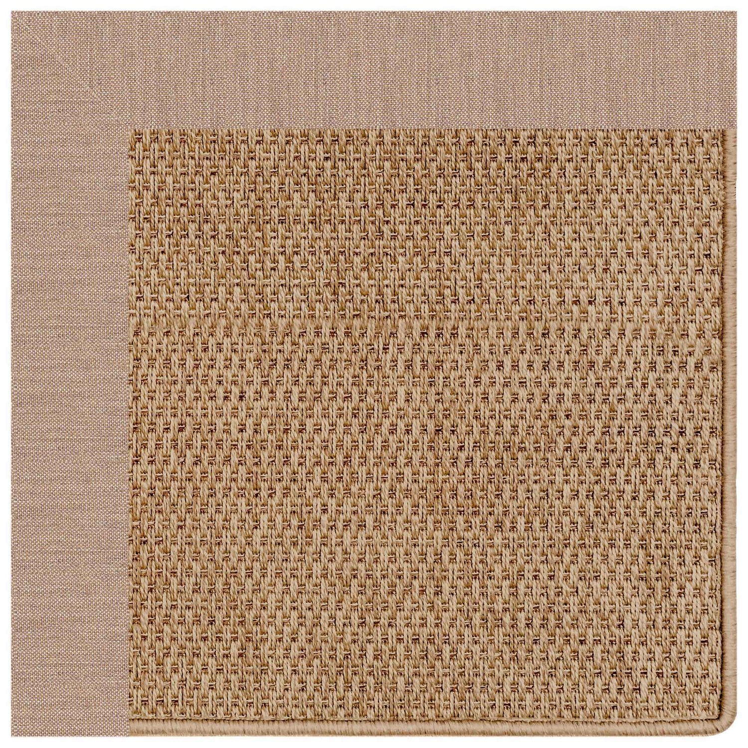 Islamorada-Basketweave - Indoor/Outdoor Bordered Rug - Cast Petal