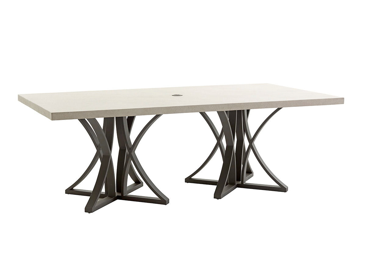 Cypress Point Ocean Terrace - Dining Table W/Weatherstone Top - Dark Brown