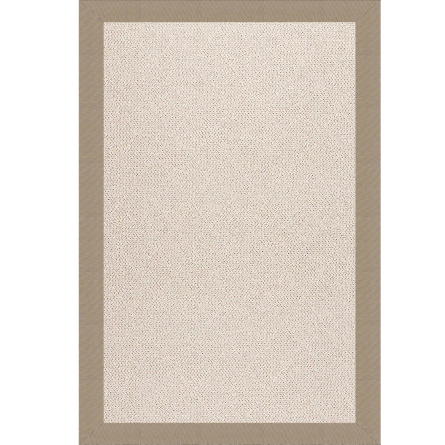 Creative Concepts-White Wicker - 2' 6" x 12' Indoor/Outdoor Bordered Rug