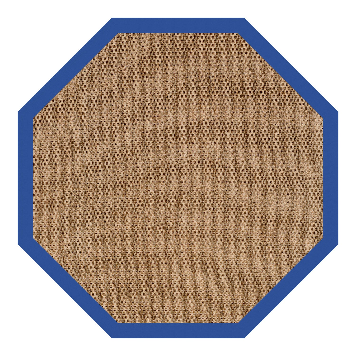 Islamorada-Basketweave - 7' 9" Indoor/Outdoor Bordered Rug - Canvas Pacific Blue