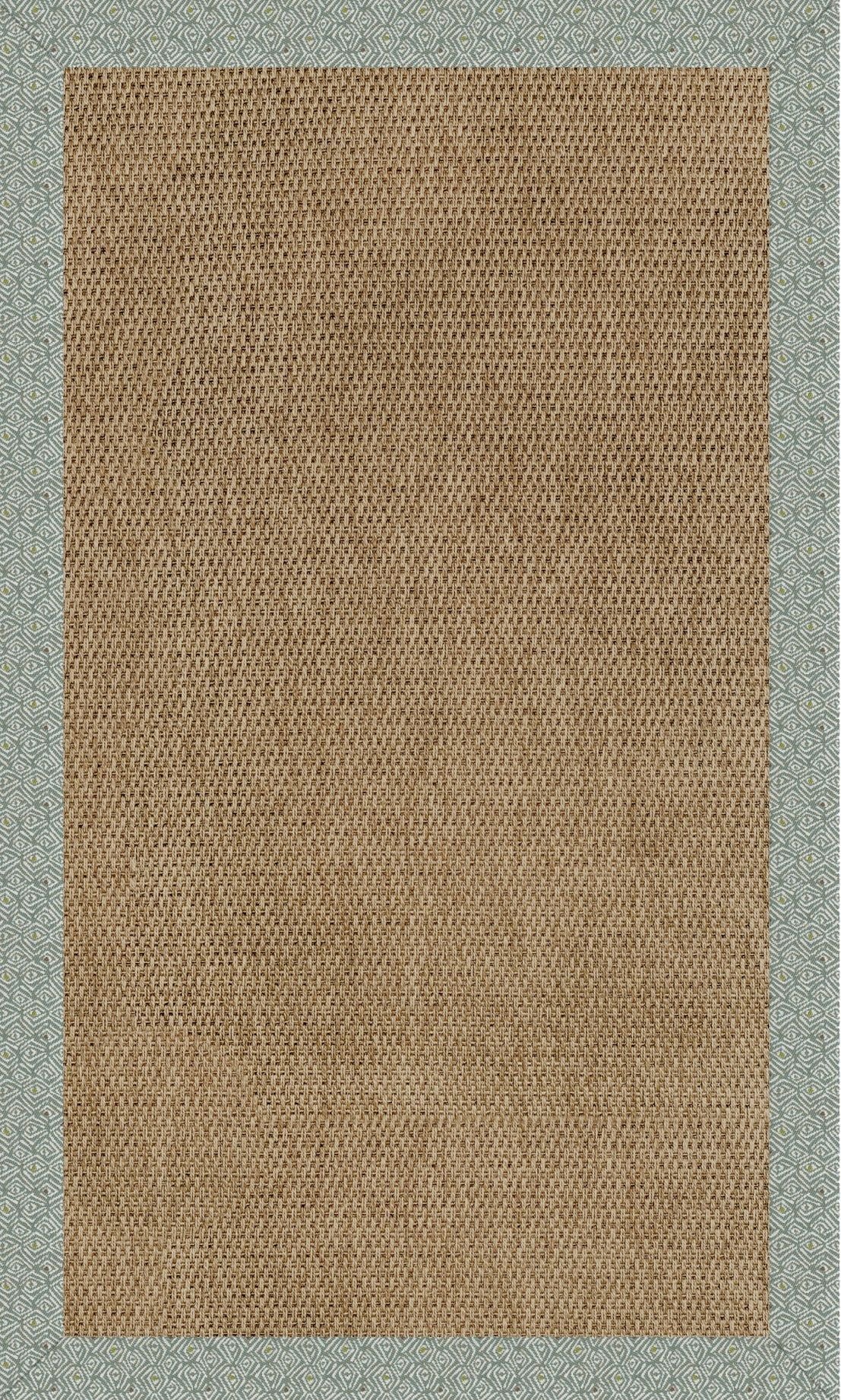 Islamorada-Basketweave - Indoor/Outdoor Bordered Rug - Profile Lake