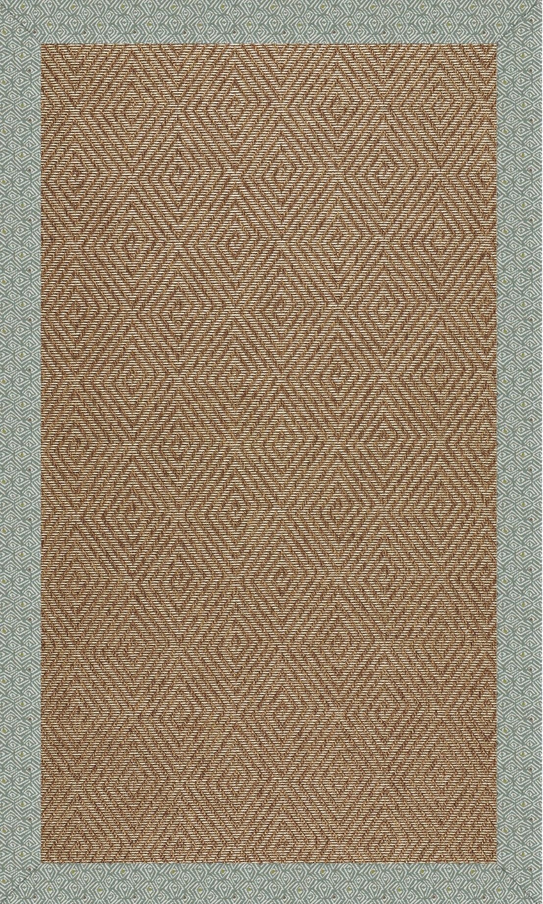 Islamorada-Diamond - Indoor/Outdoor Bordered Rug - Profile Lake