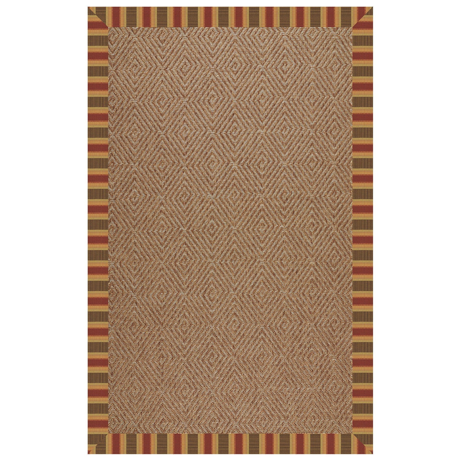Islamorada-Diamond - Indoor/Outdoor Bordered Rug - Dimone Sequoia