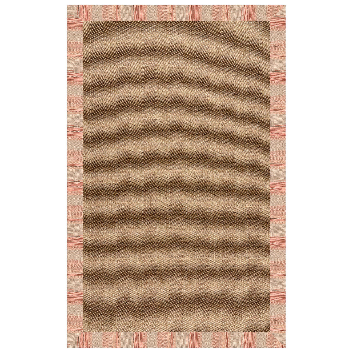 Islamorada-Herringbone - 7' 9" x 7' 9" Indoor/Outdoor Bordered Rug