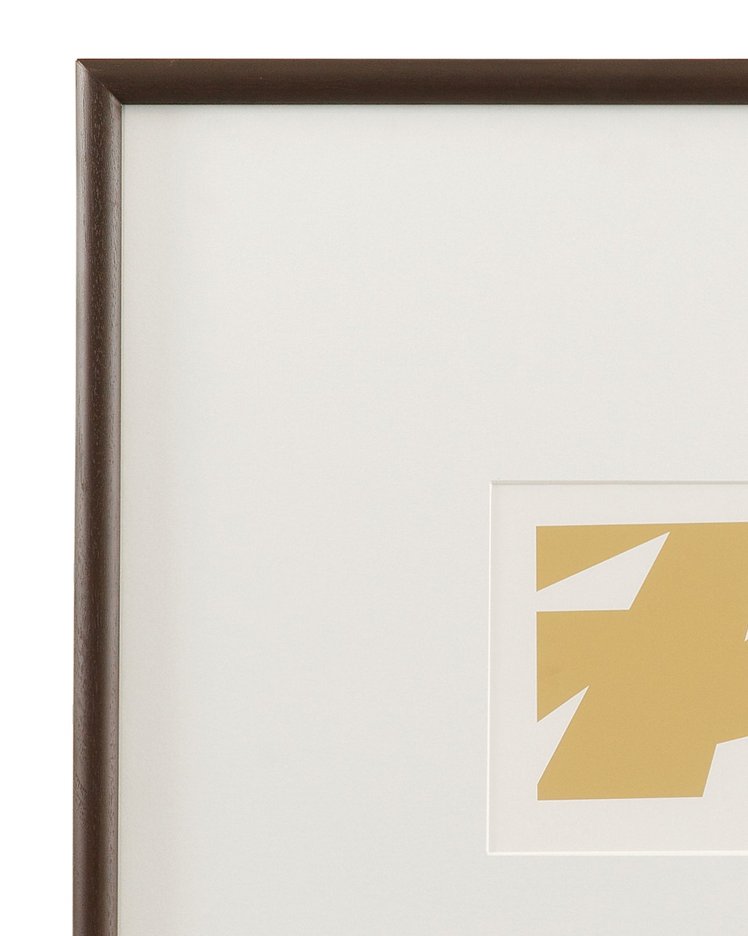 Gold Shape VIII Framed Print - White / Gold