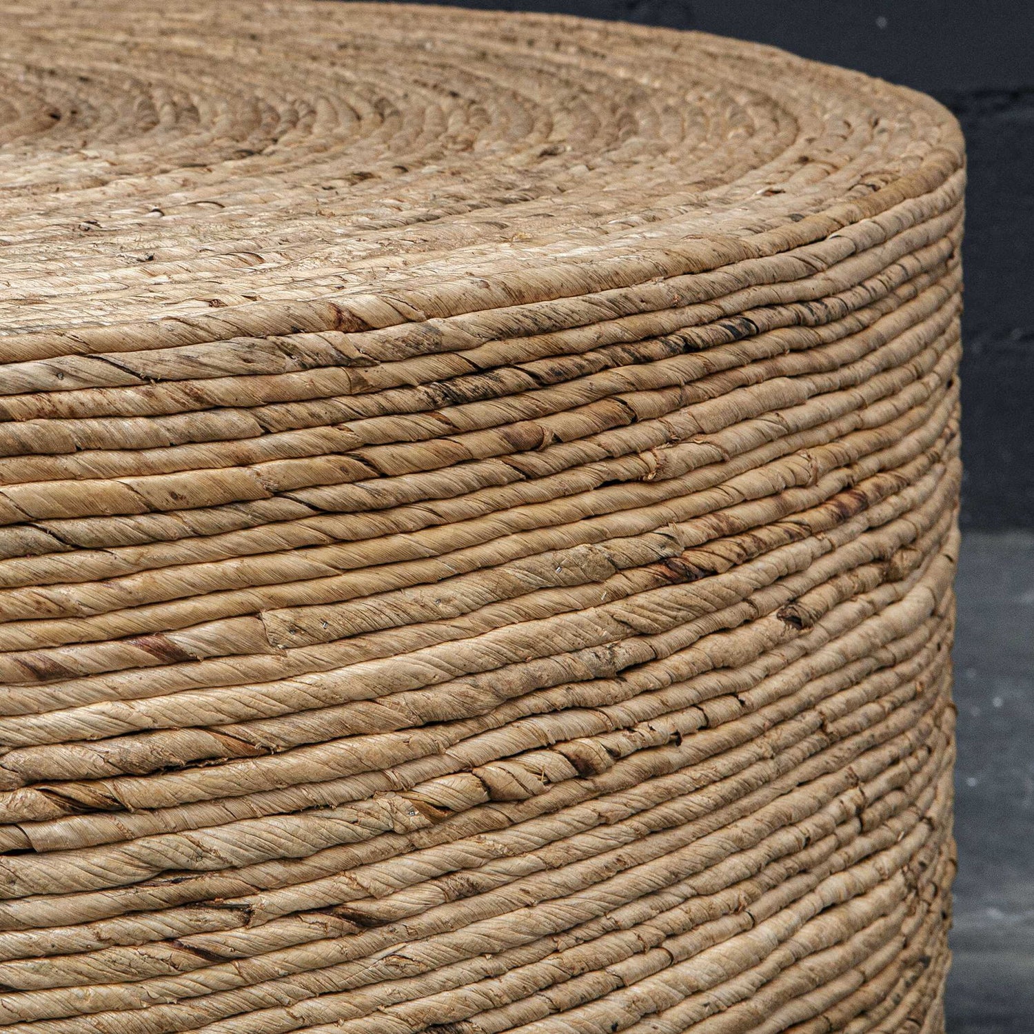 Rora - Woven Round Coffee Table - Light Brown