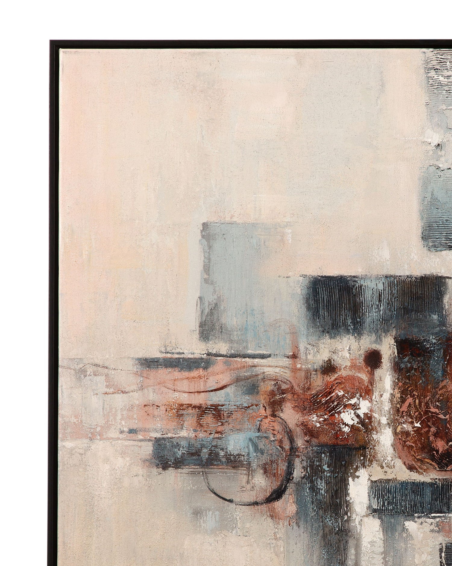 Shiloh Framed Canvas - Beige / Blue