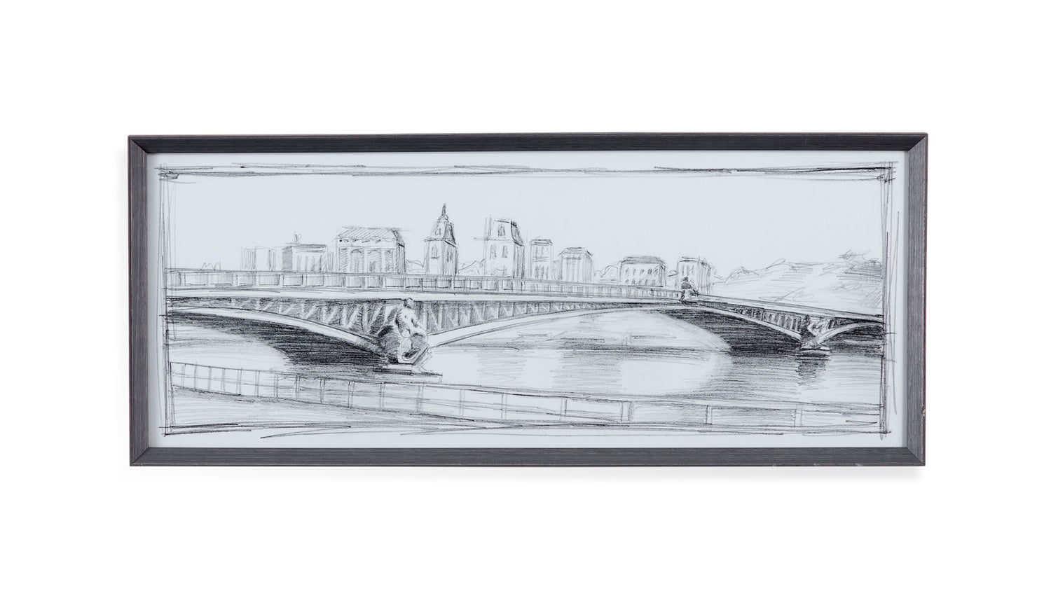 Pont Mirabeau Framed Print - Gray