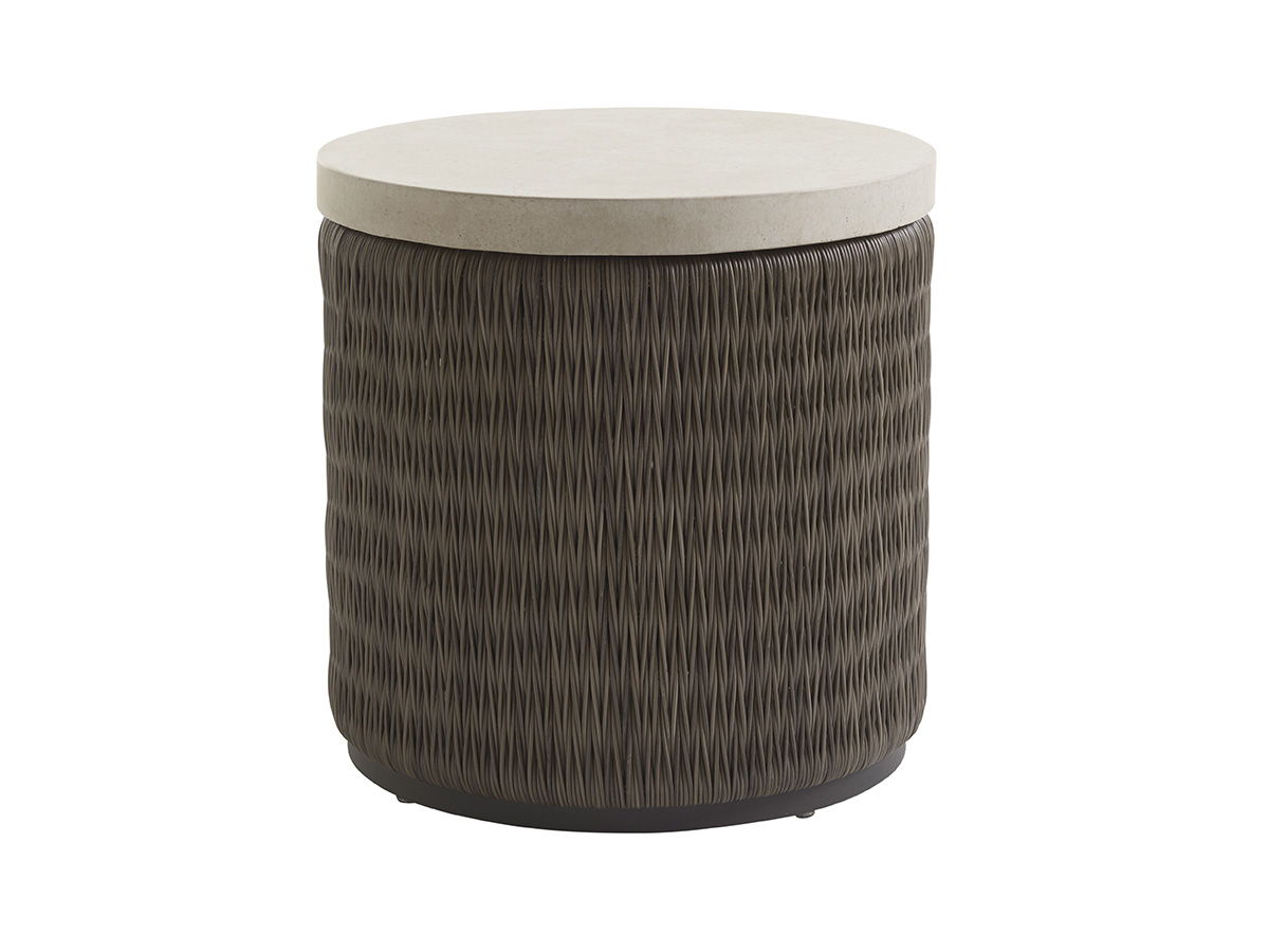 Cypress Point Ocean Terrace - Round End Table - Dark Brown
