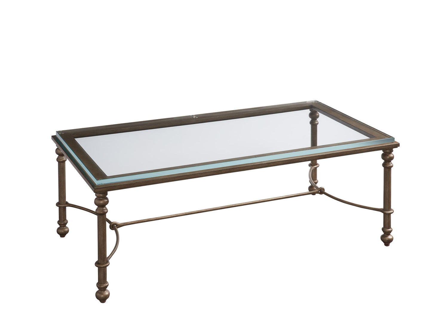 Laguna - Bluff Metal And Glass Cocktail Table - Dark Brown