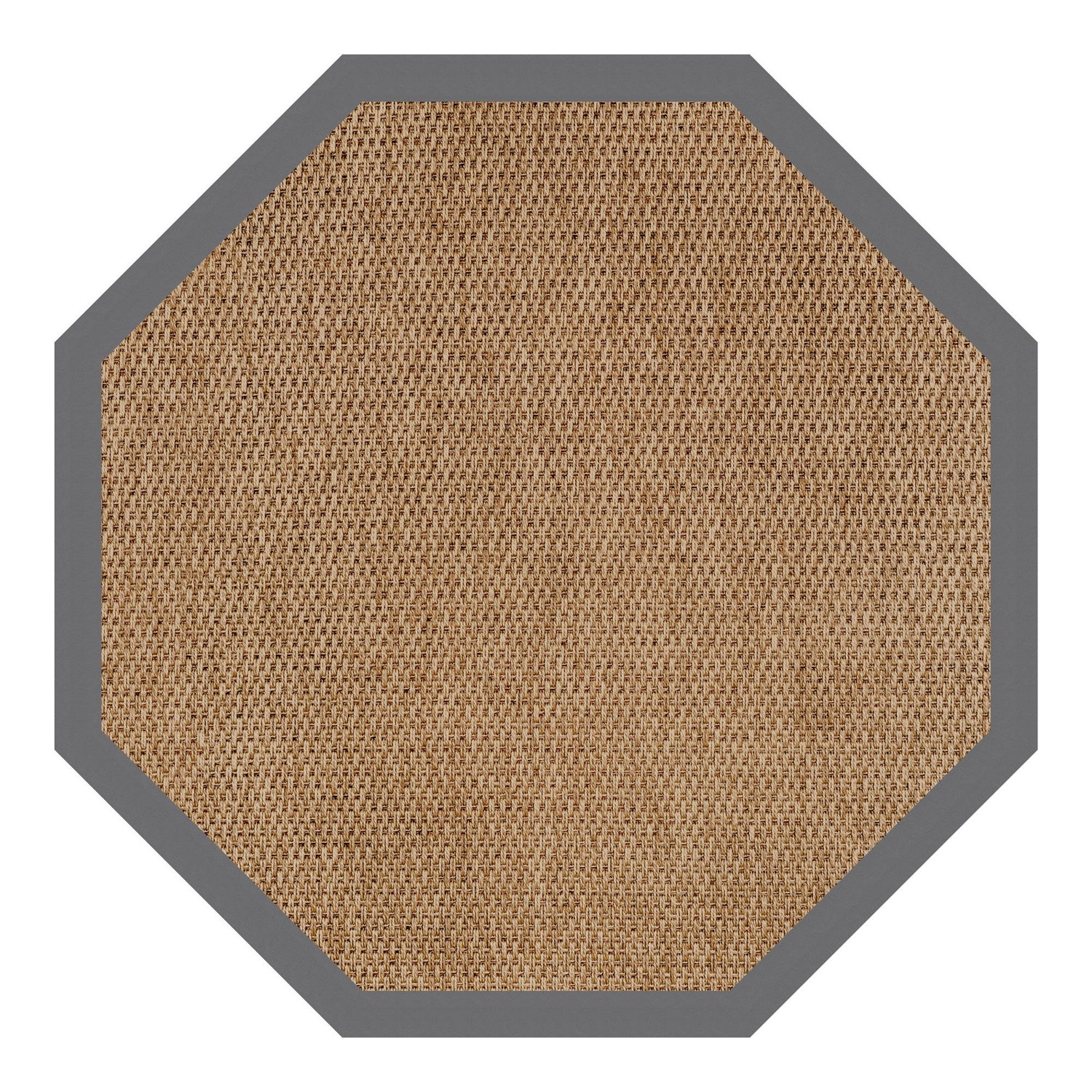 Islamorada-Basketweave - 8' Indoor/Outdoor Bordered Octagonal Rug