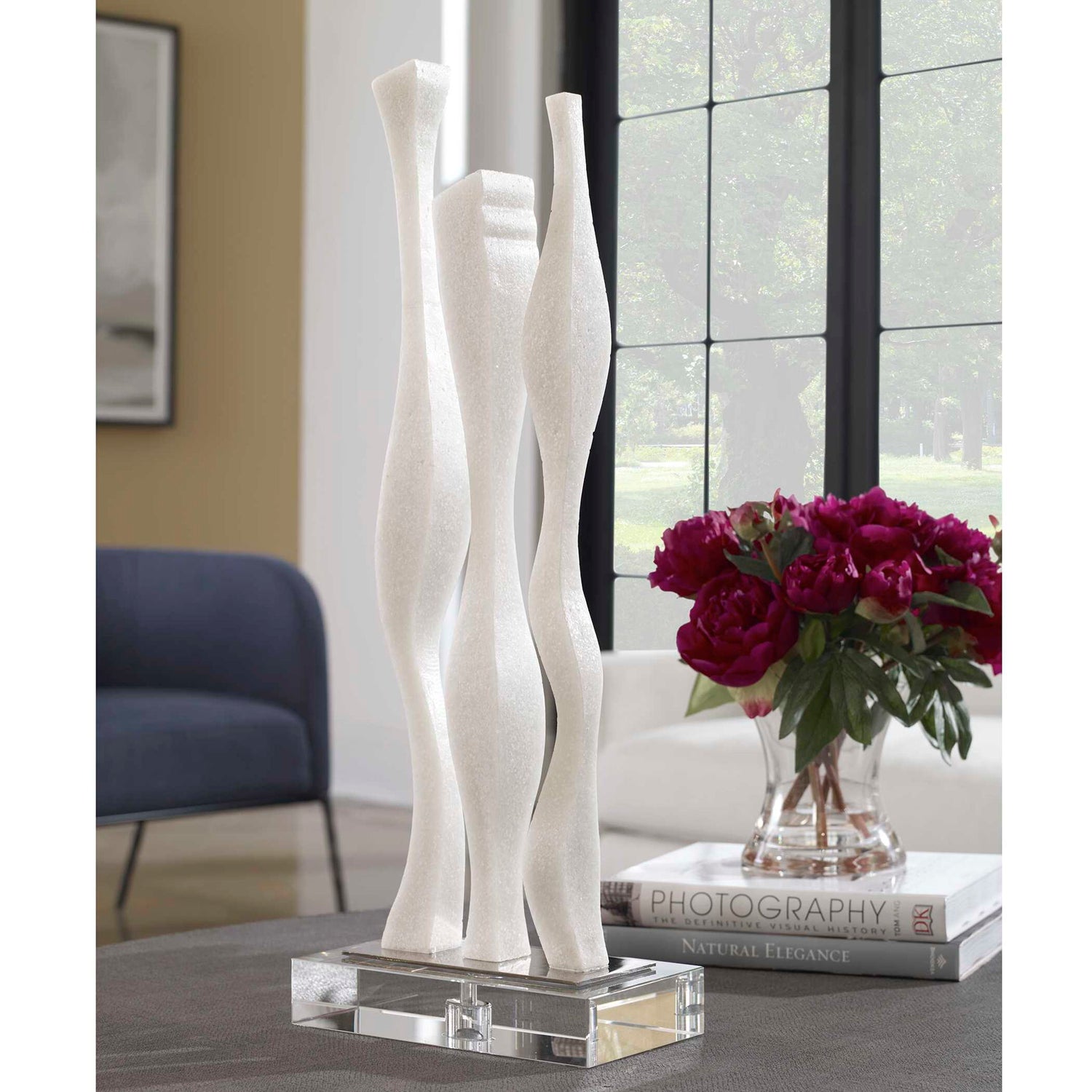 Gale - Marble Sculpture - White