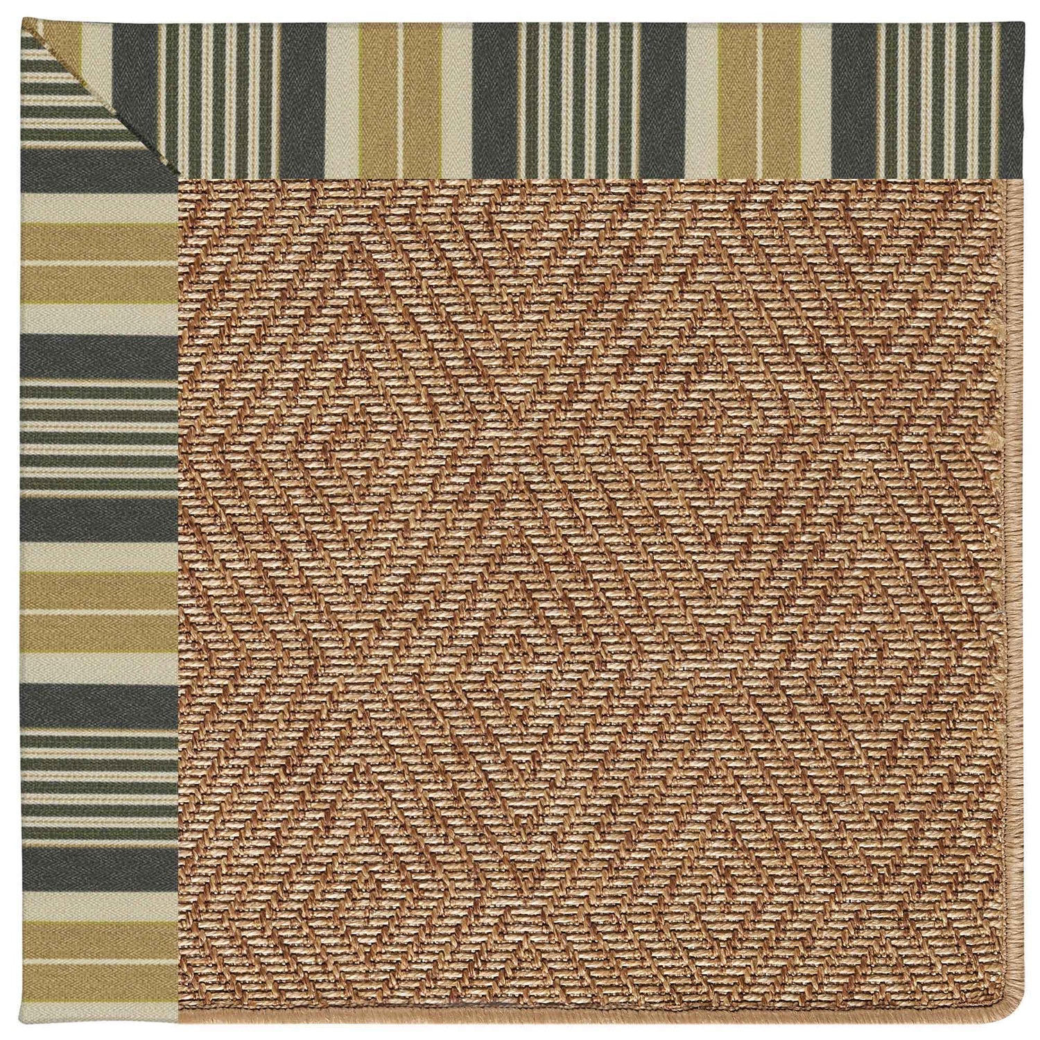 Islamorada-Diamond - 7' 9" x 10' Indoor/Outdoor Bordered Rug - Long Hill Ebony