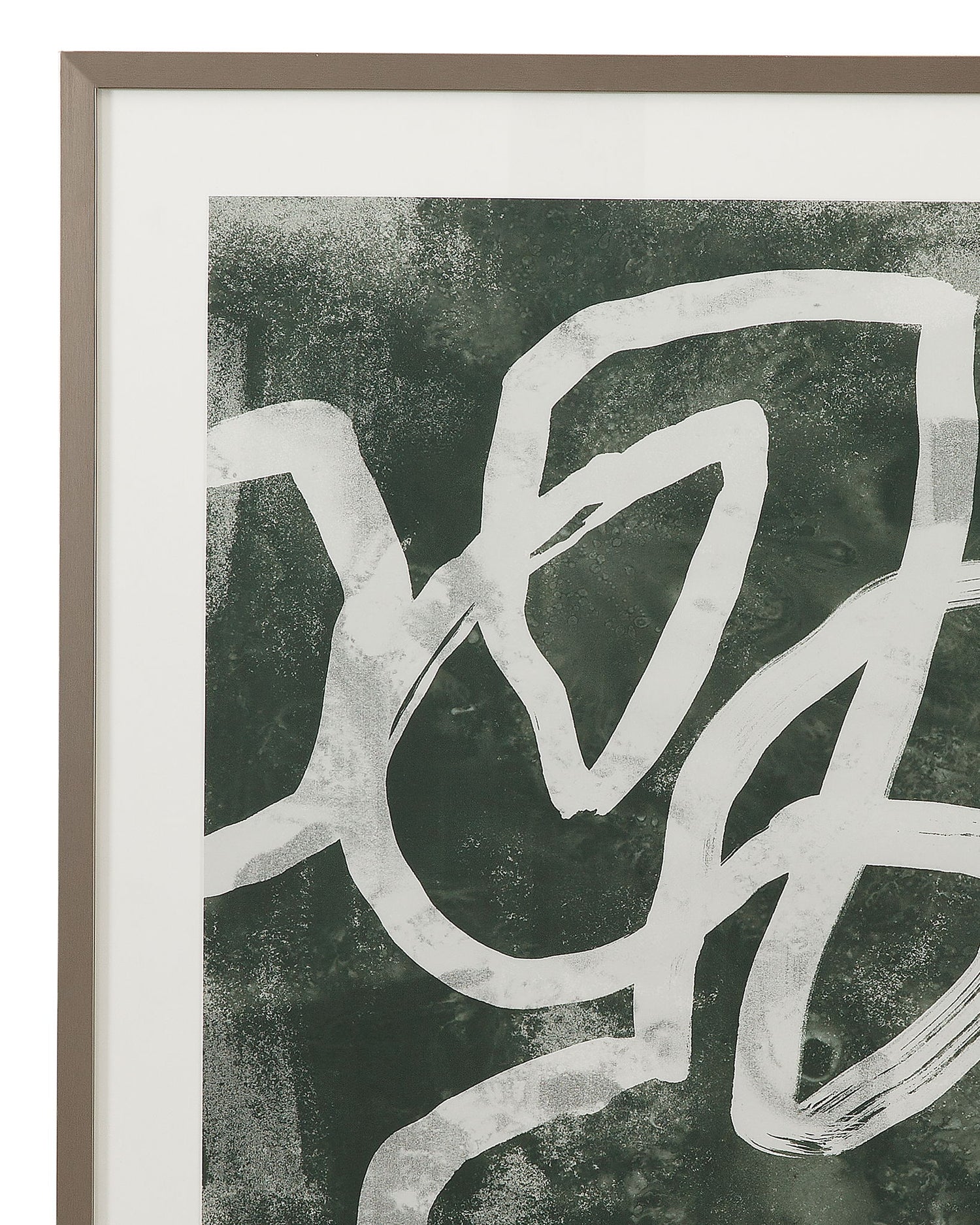 Chalk Line Framed Print (Set of 2) - Green / White