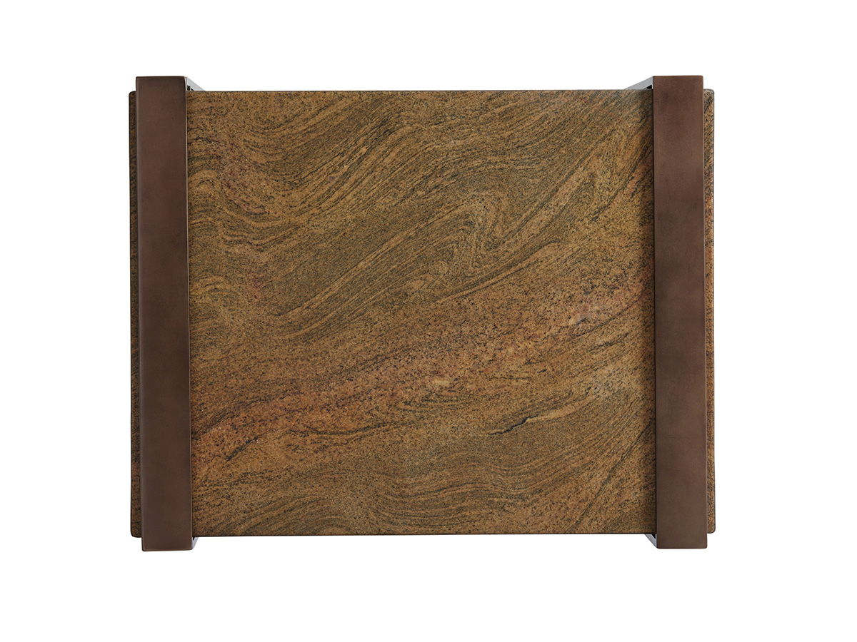 Zavala - Intersect End Table - Dark Brown