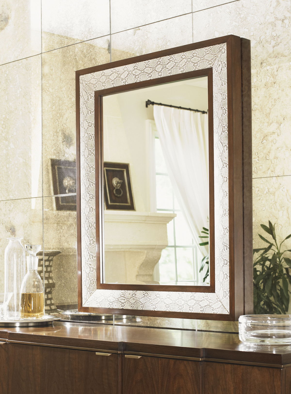 Tower Place - Python Mirror - Beige