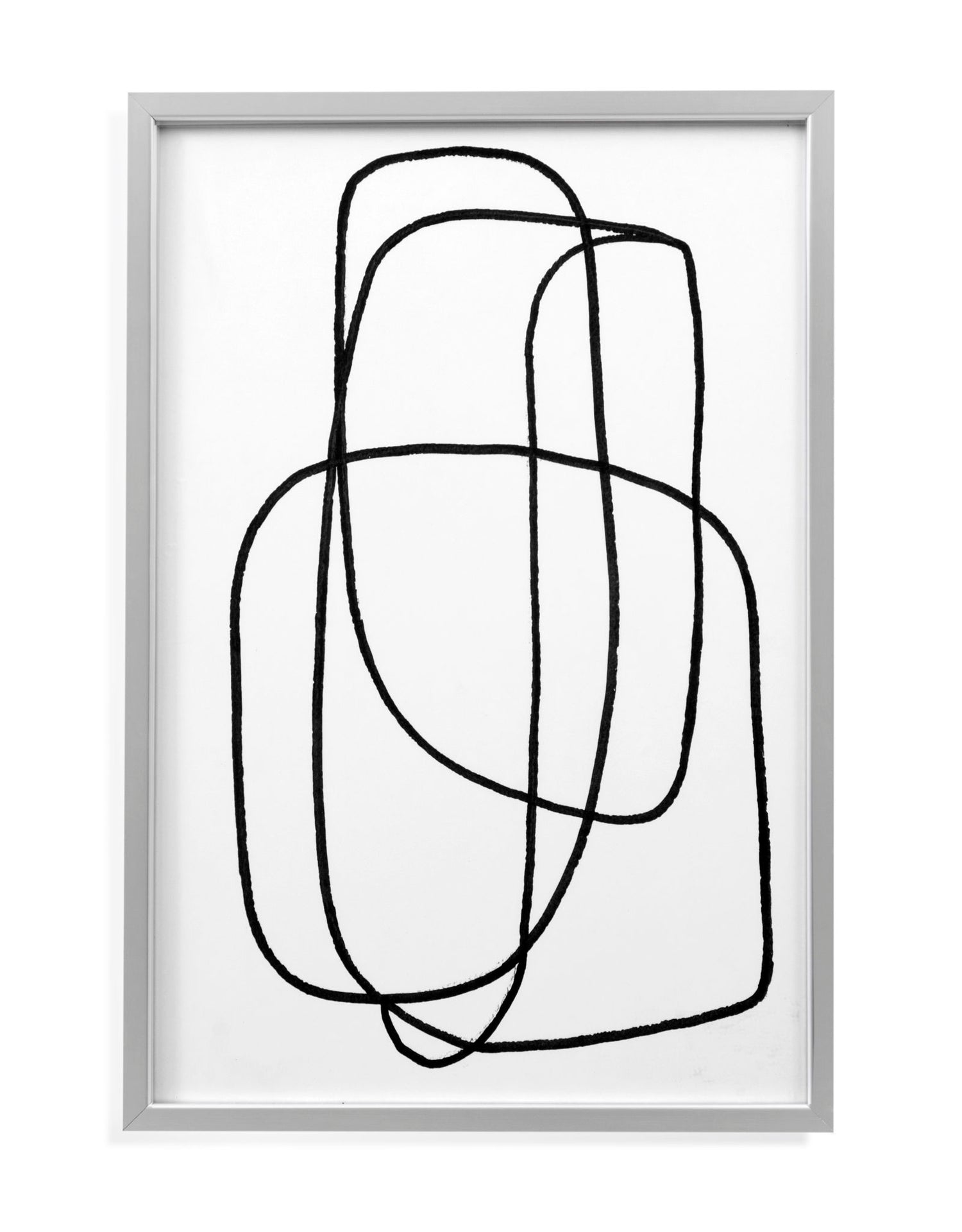 Form Study XI Framed Print - Pearl Silver