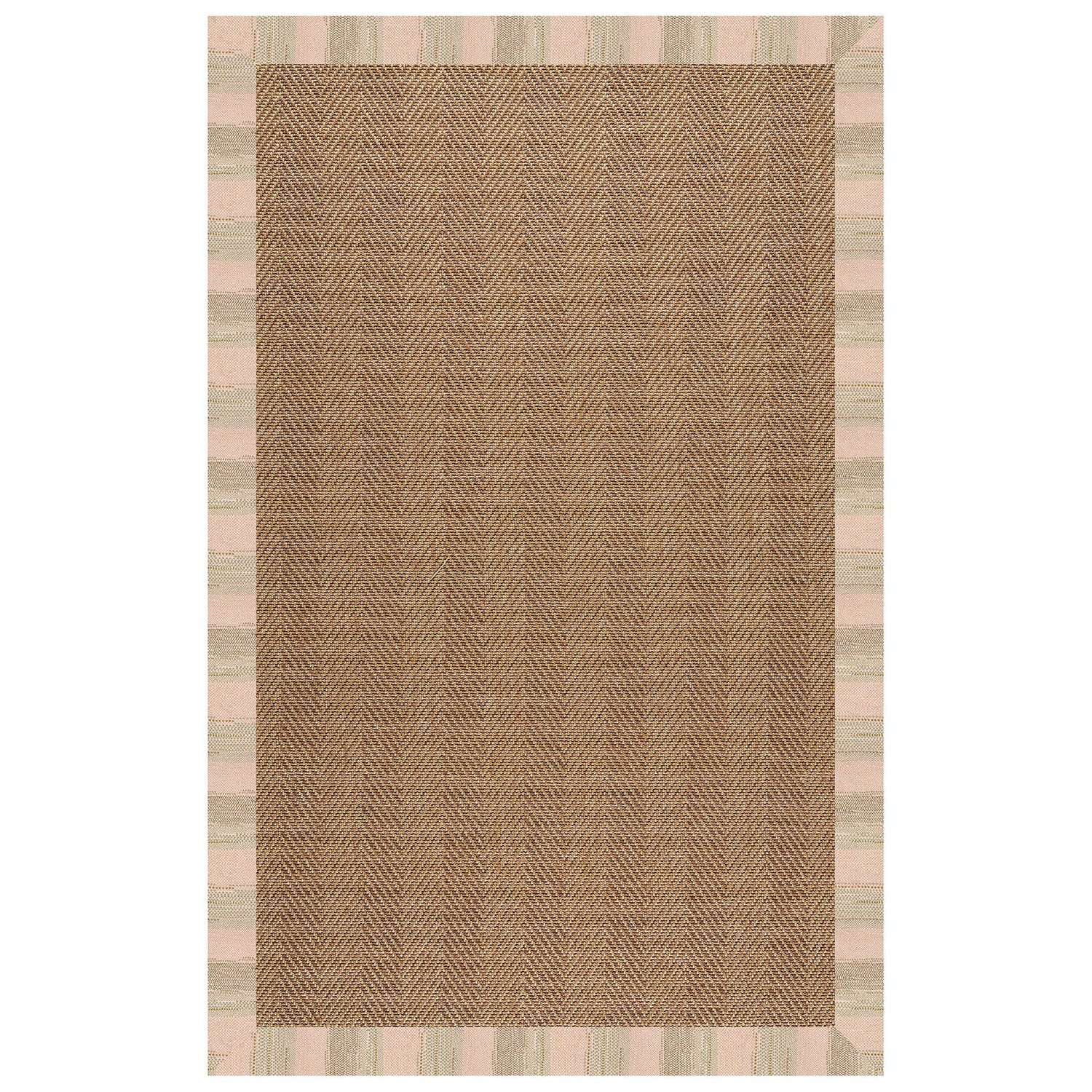 Islamorada-Herringbone - Indoor/Outdoor Bordered Rug - Sicily Olive