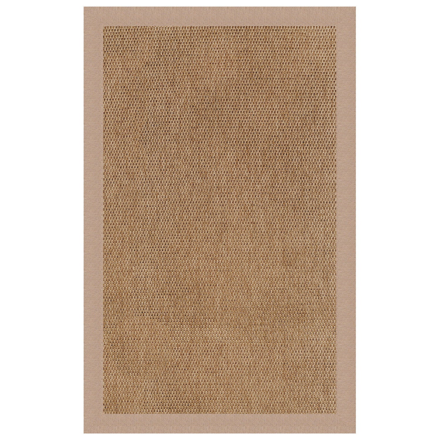 Islamorada-Basketweave - Indoor/Outdoor Bordered Rug - Cast Petal