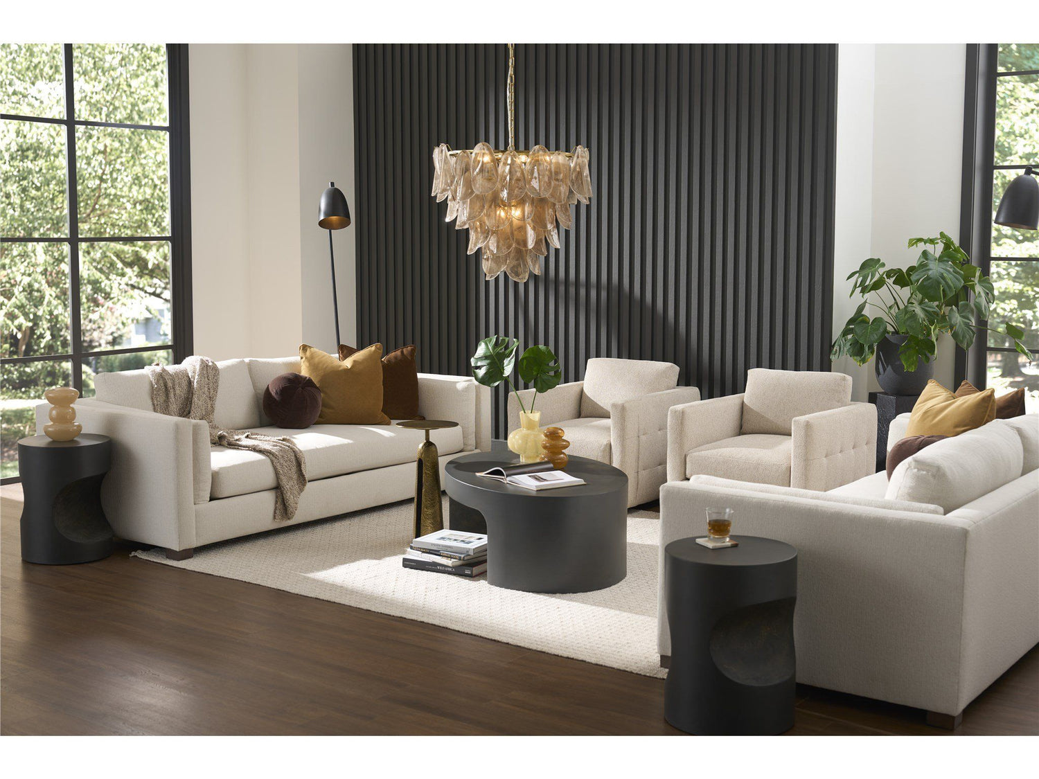 Modern - Concrete Side Table - Black