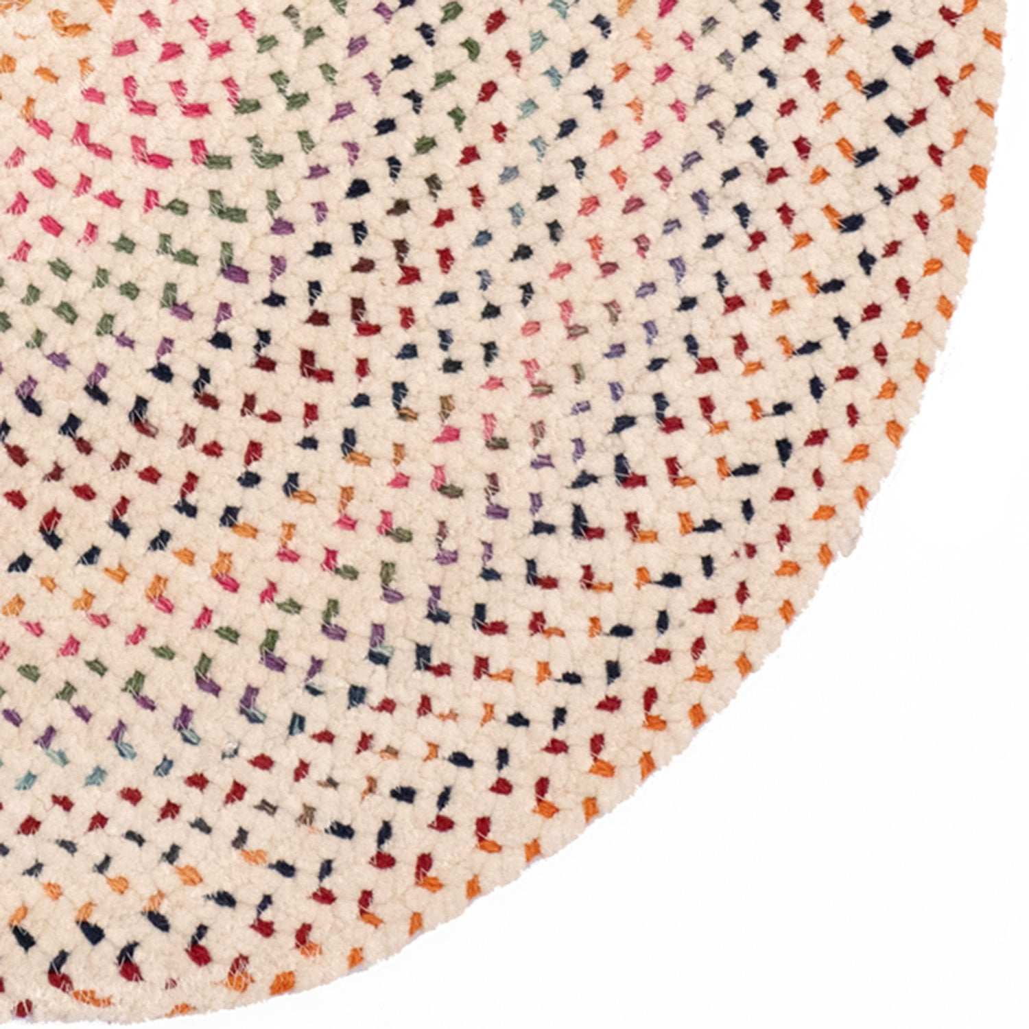 Dramatic Static - Round Braided Rug - Carnival