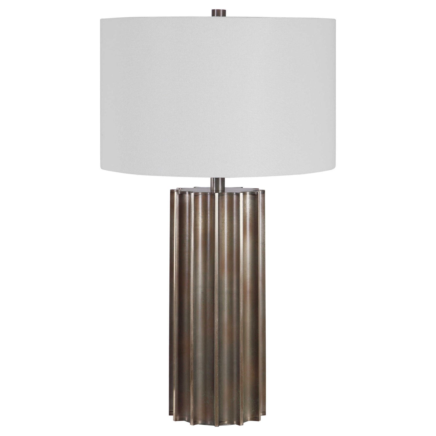 Khalio - Gun Metal Table Lamp - Dark Brown
