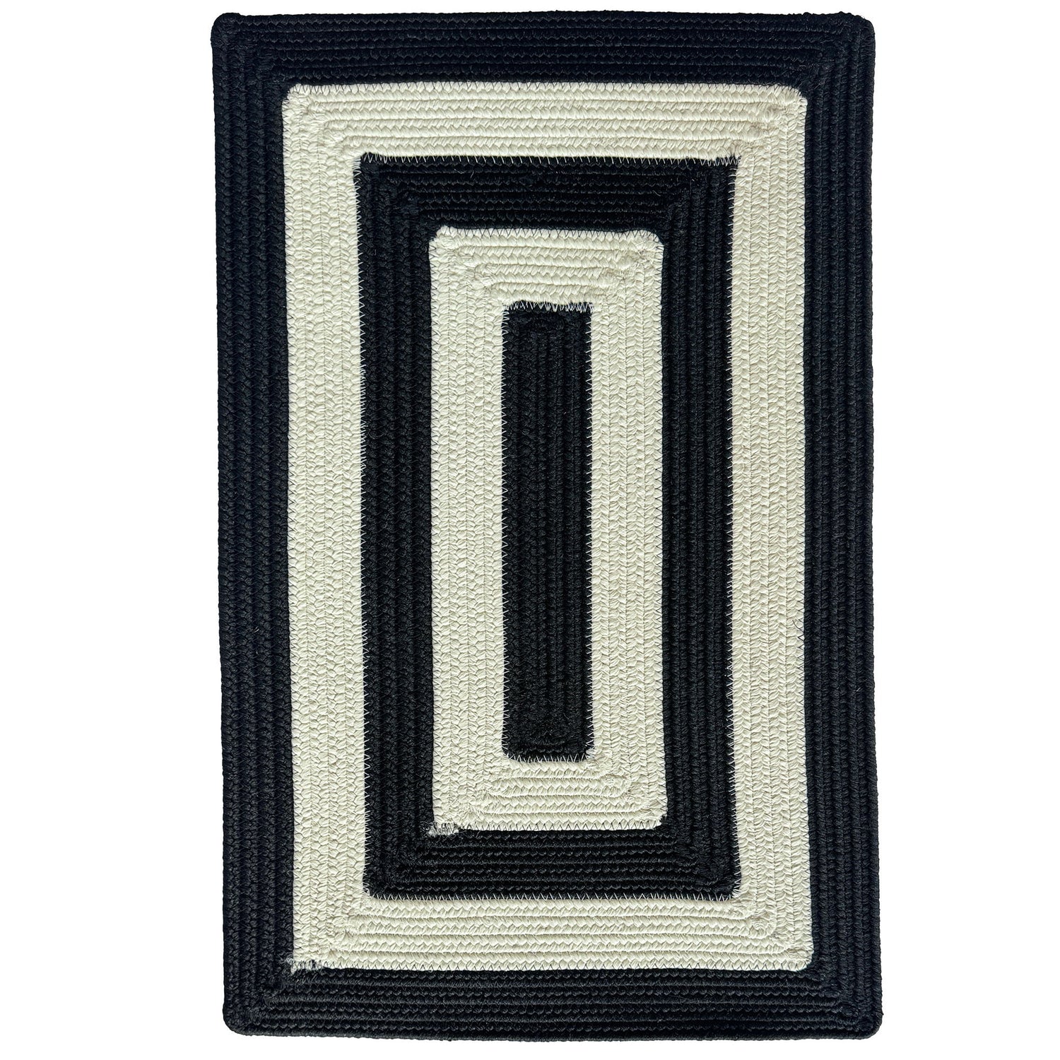 Timeless - 7' x 9' Concentric Rectangle Braided Rug