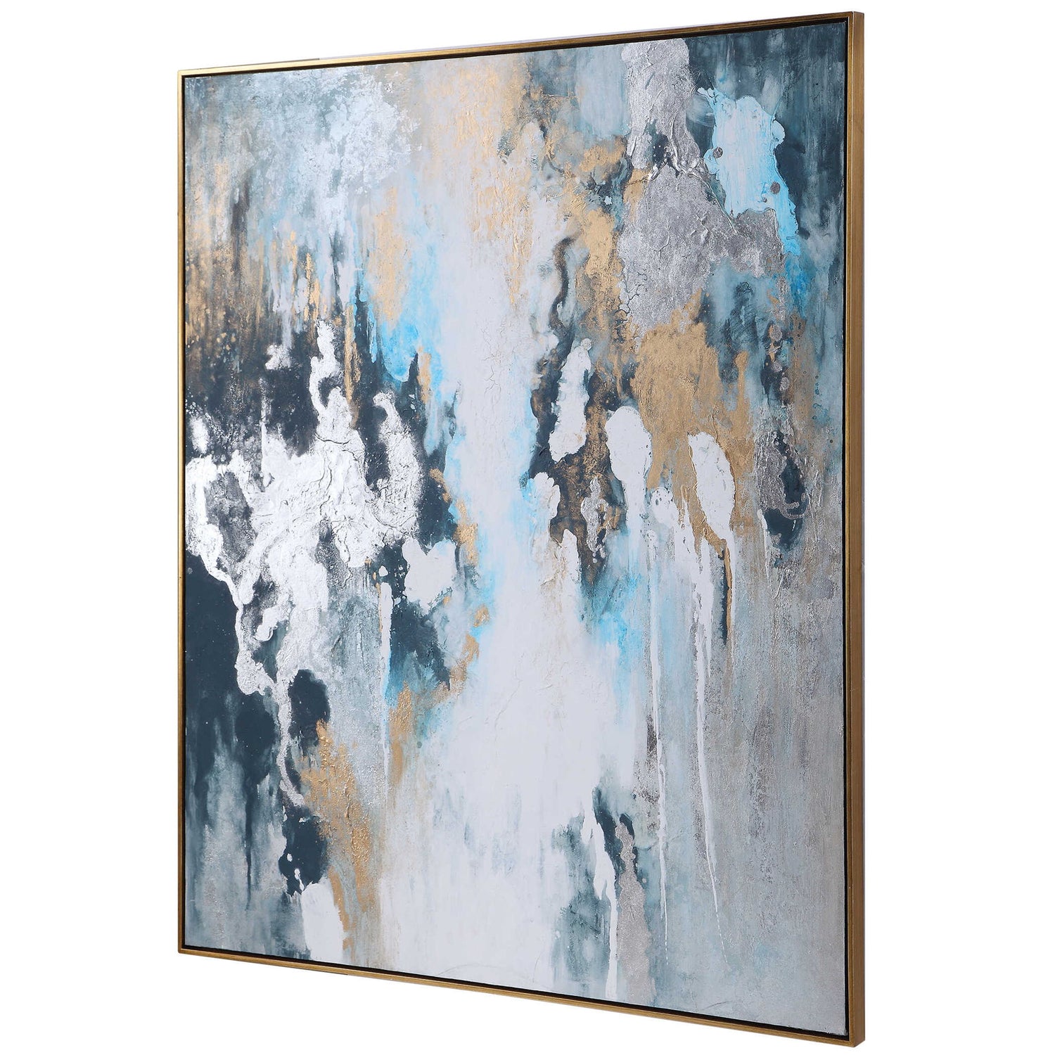 Stormy Seas - Seas Hand Painted Canvas - Blue