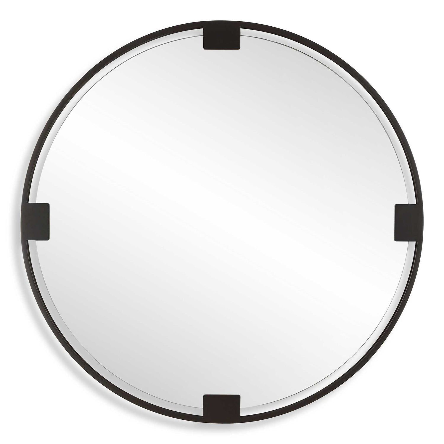 Cornelia - Black Round Mirror
