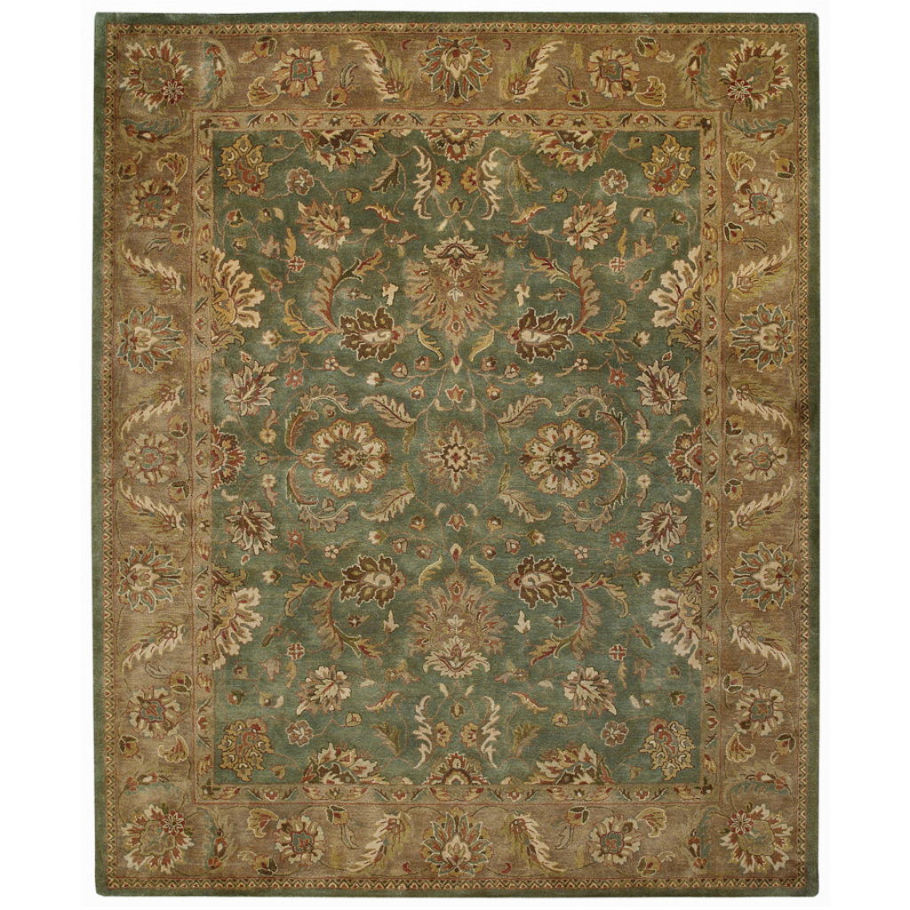 Velvet-Palmette - 2' x 3' Hand Tufted Rug - Bluestone