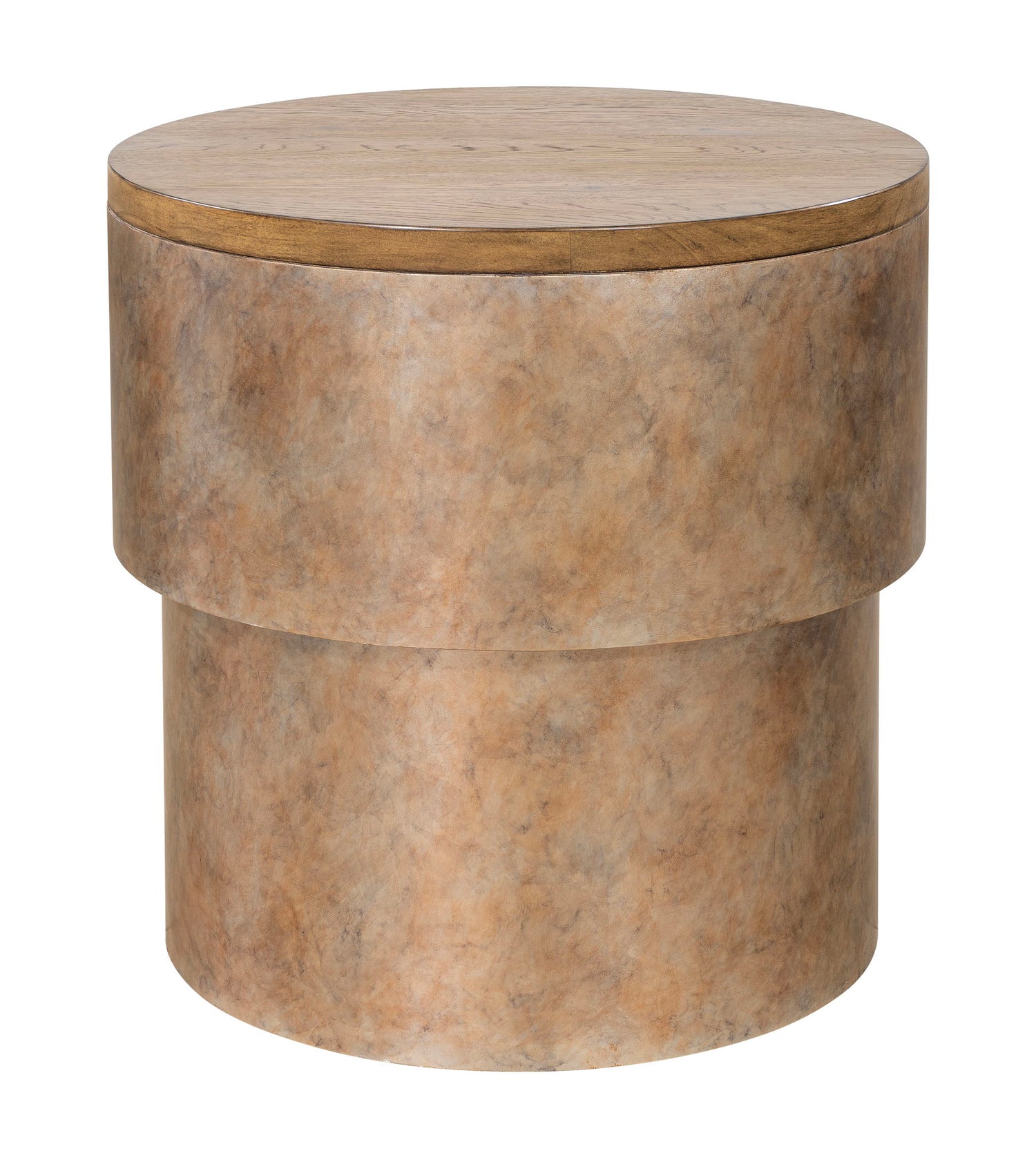 Steele - Round End Table - Brown