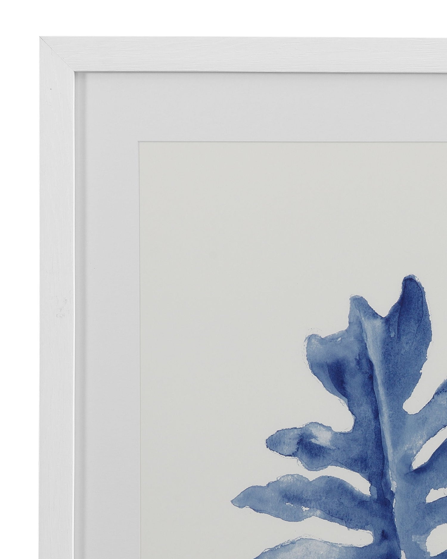 Indigo Leaves II Framed Print - Blue