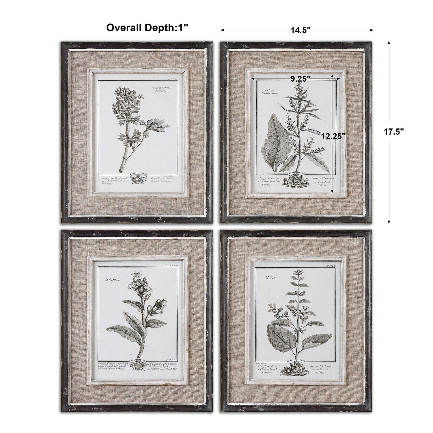 Casual Grey Study - Framed Art (Set of 4) - Beige