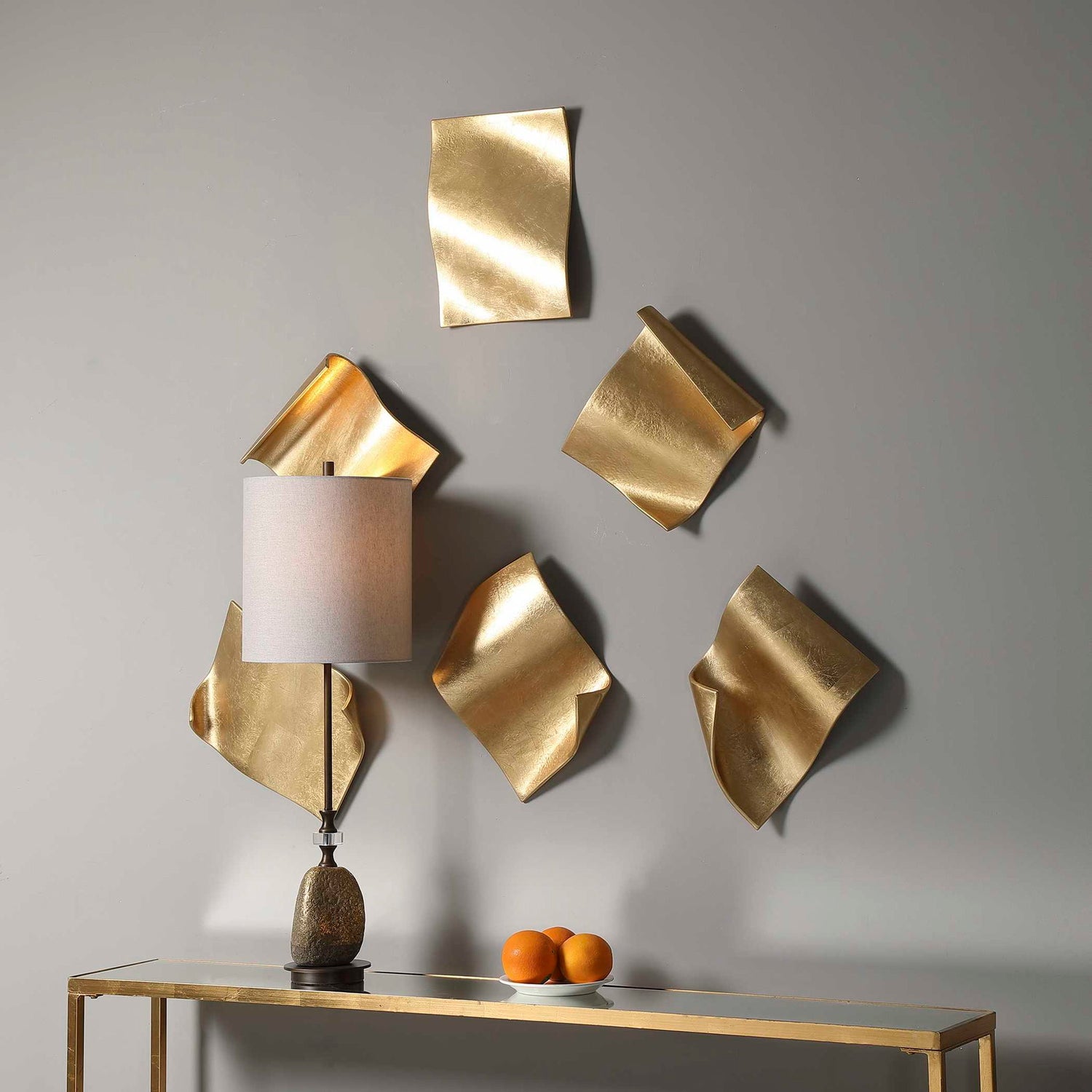 Fluttering Pages - Wall Decor (Set of 6) - Gold