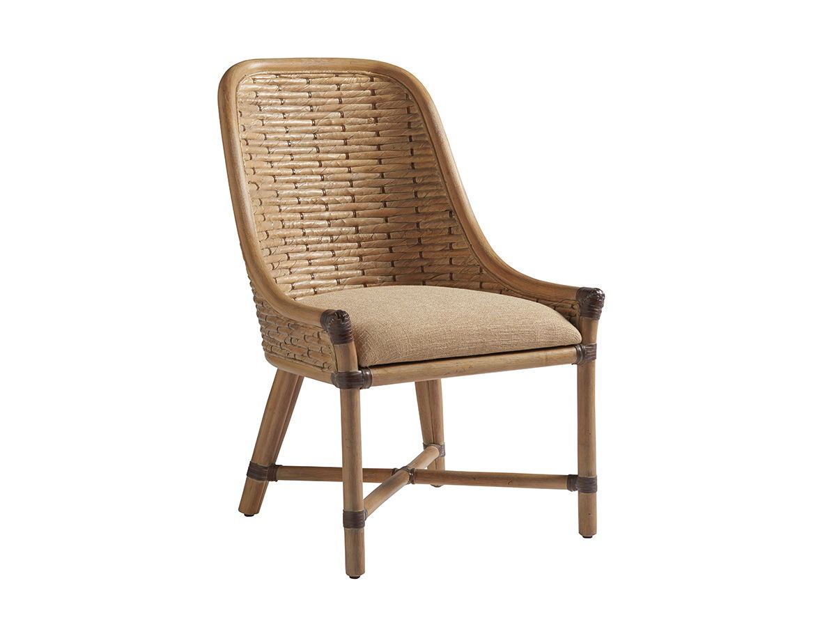 Los Altos - Fabric Keeling Woven Side Chair - Light Brown