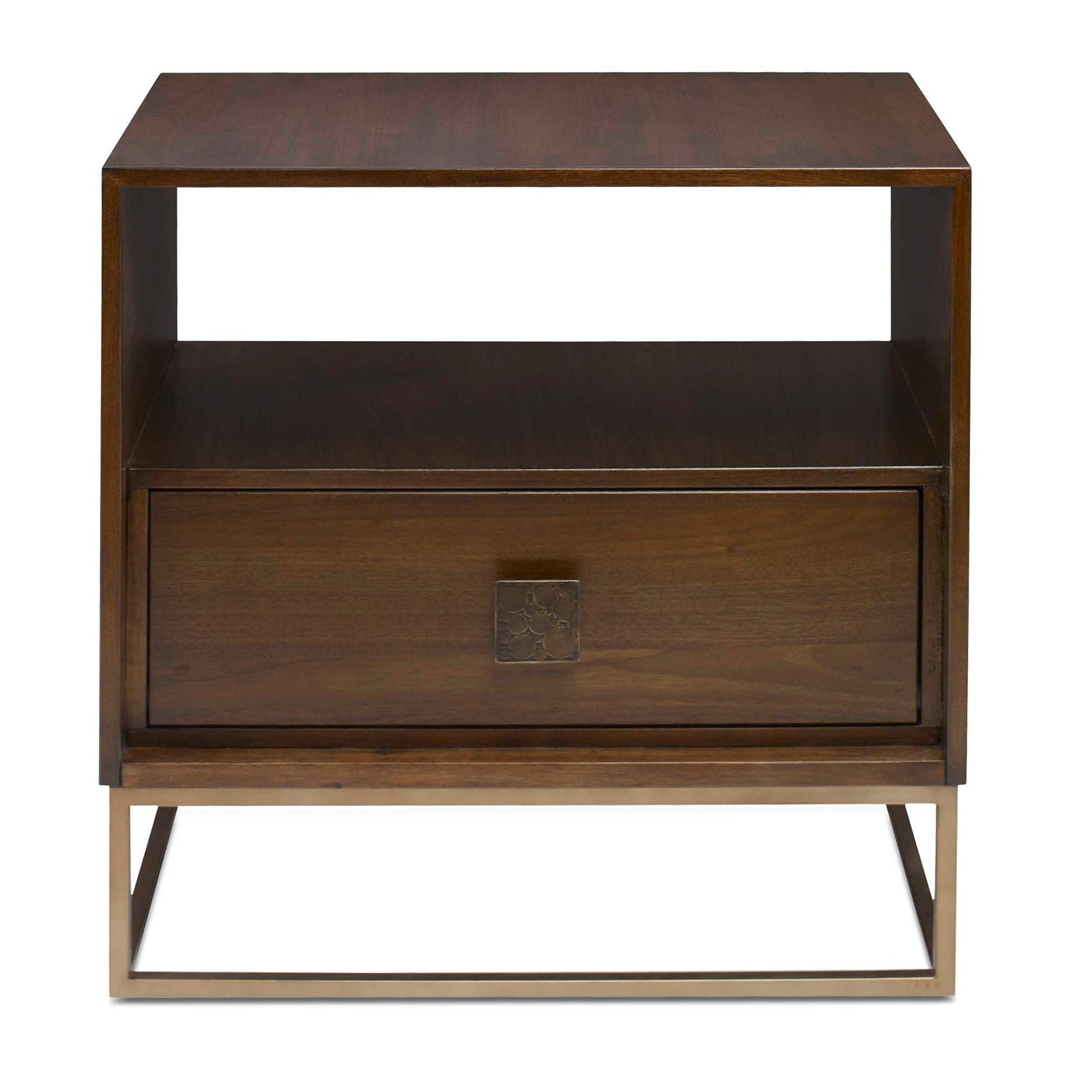 Bexley - Walnut Side Table - Dark Brown