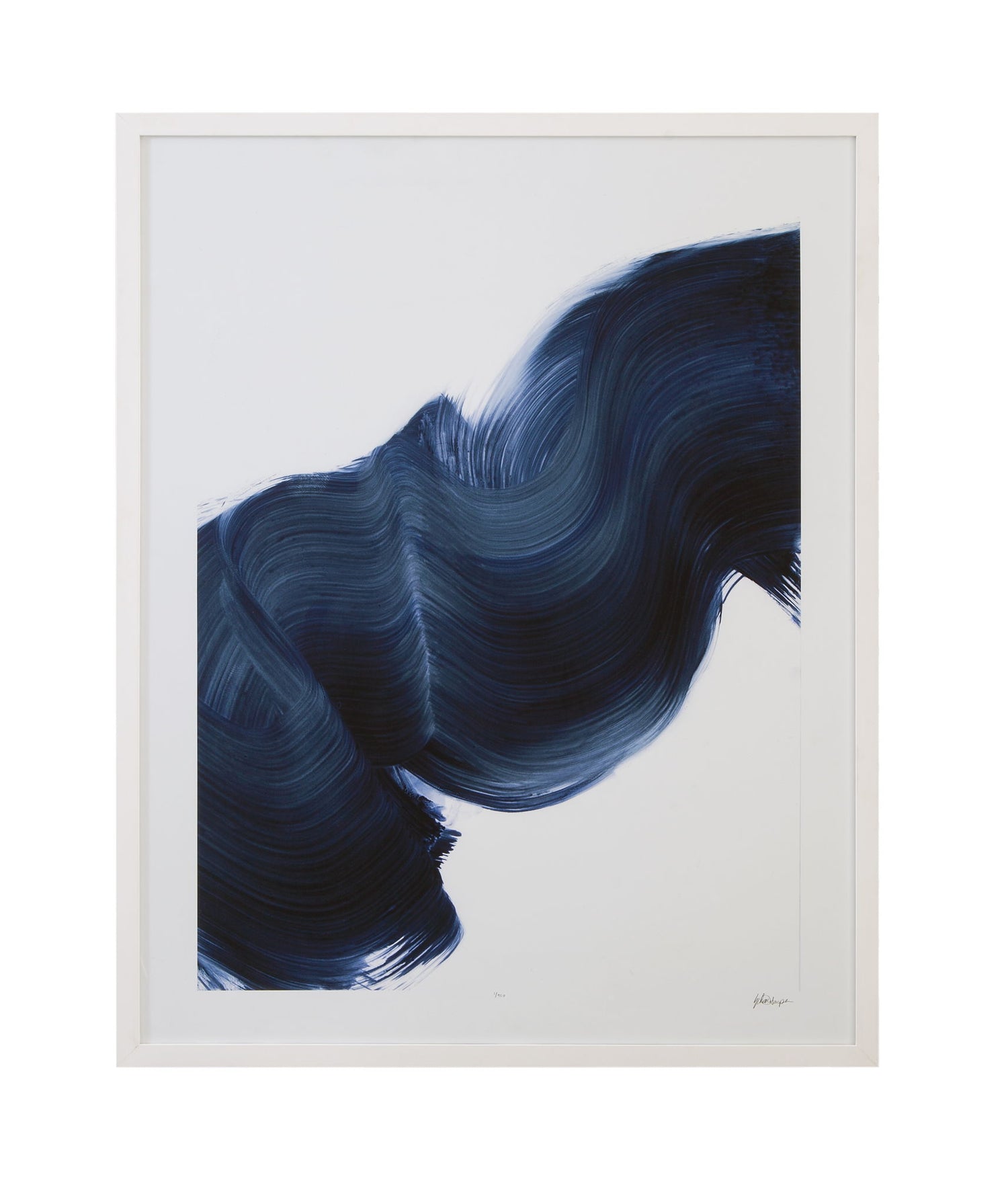 Passing Waves III Framed Print - Blue