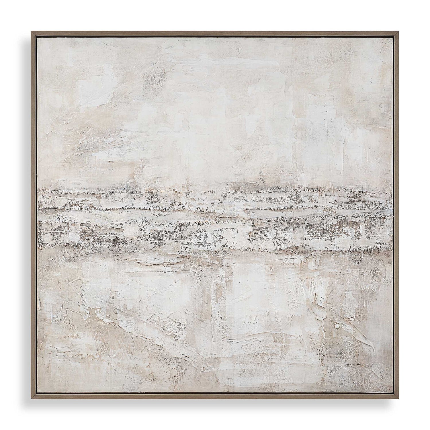 Desert Oasis - Abstract Canvas Art - Gray