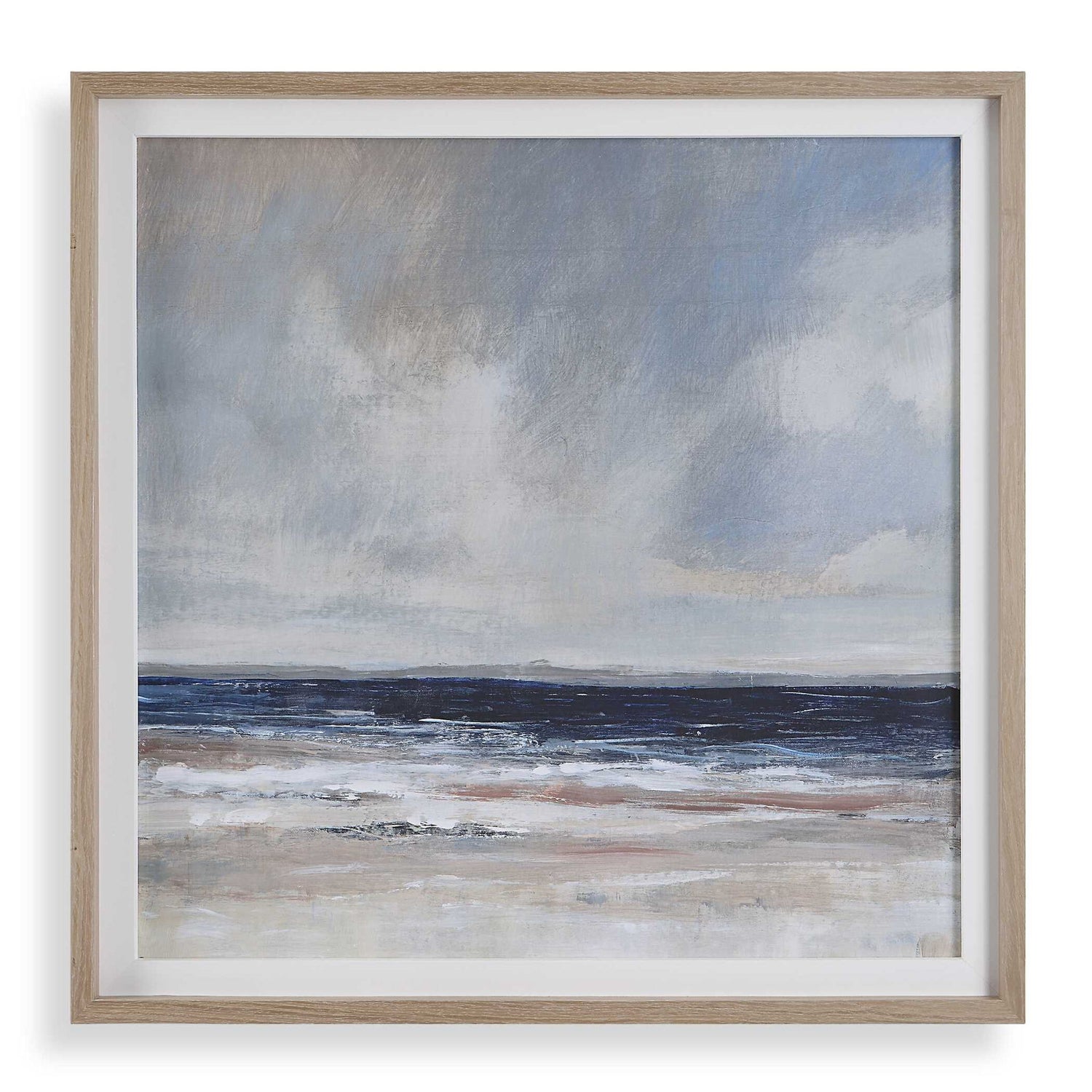 Distant Land - Framed Print - Blue