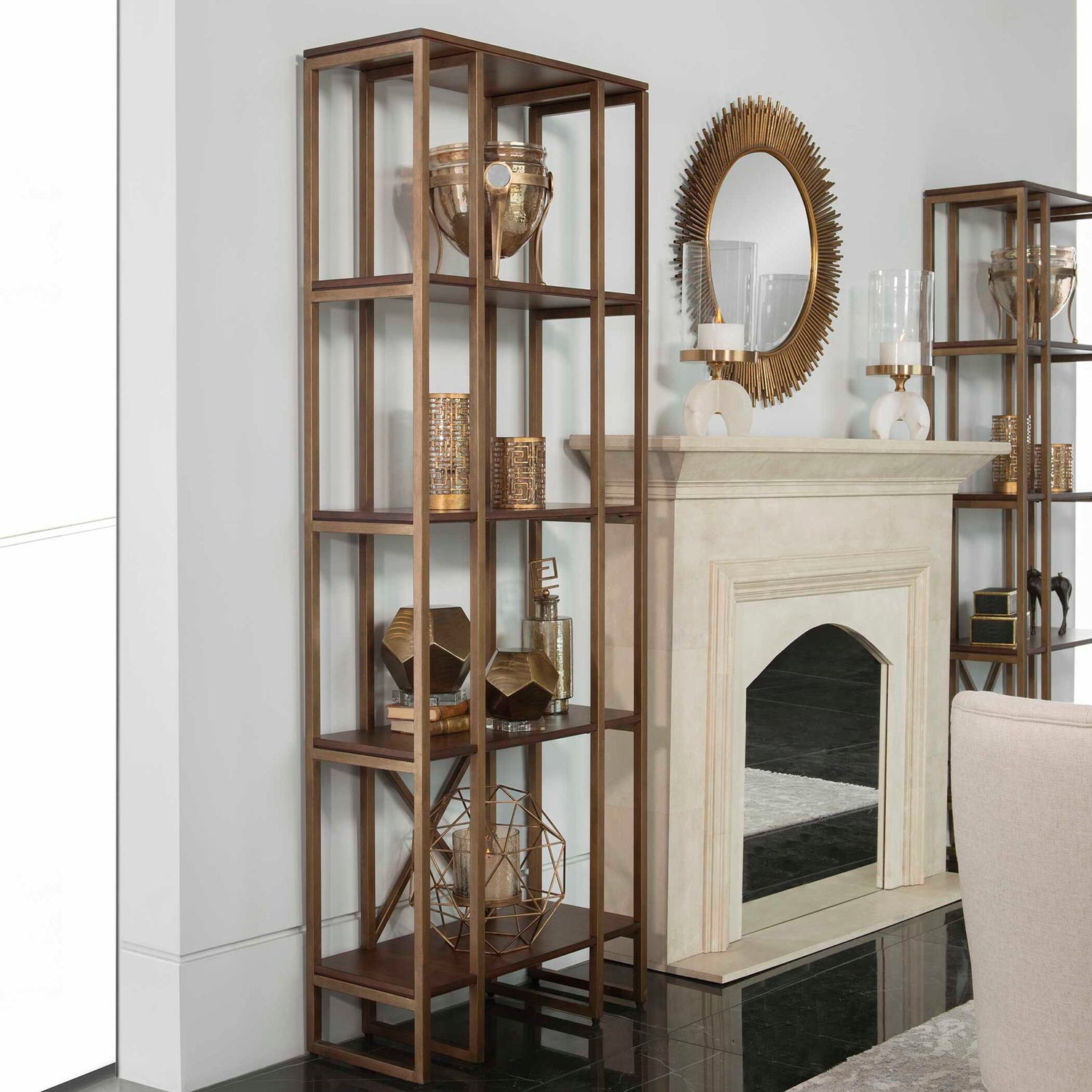 Karishma - Etagere - Antique Gold