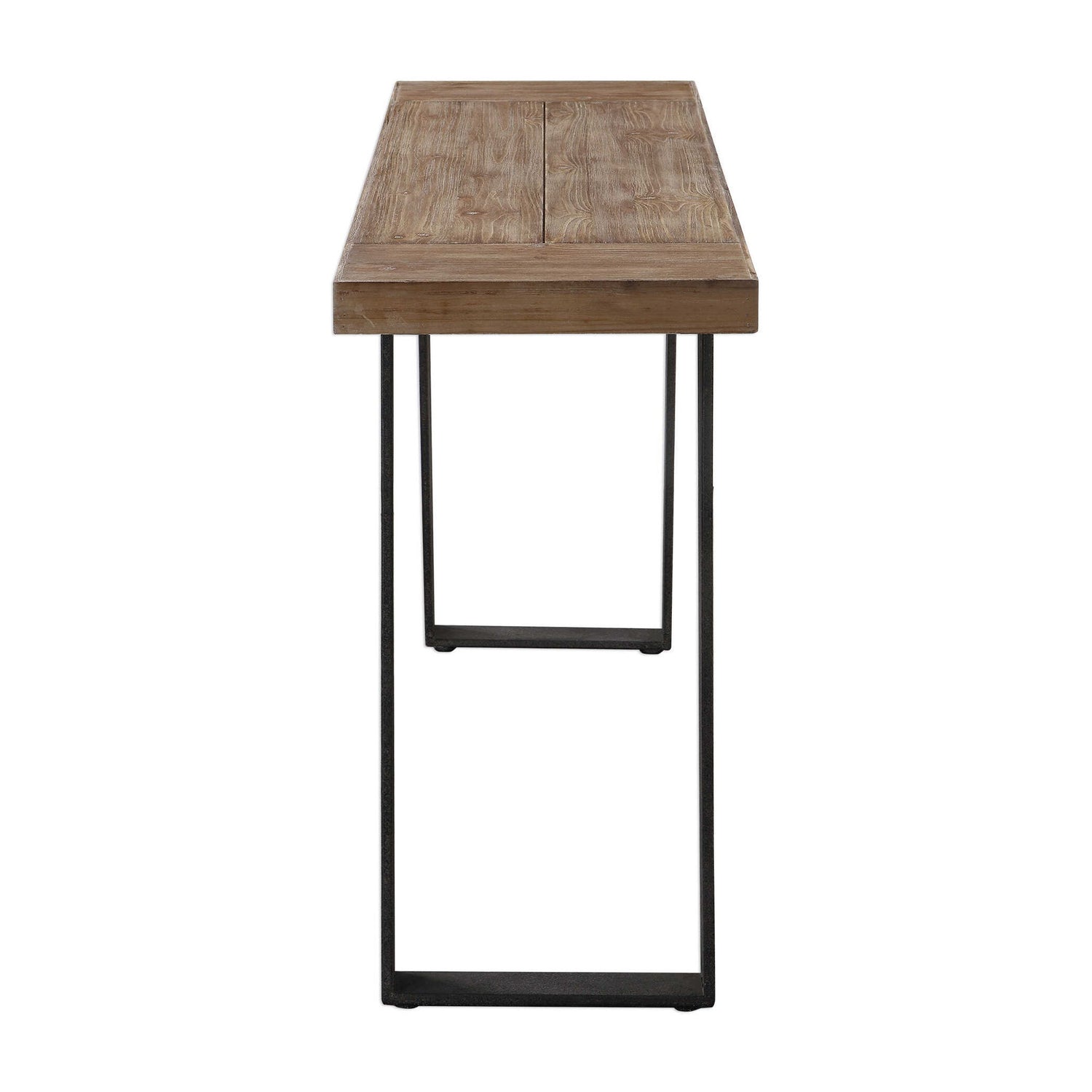Freddy - Weathered Console Table - Light Brown & Black