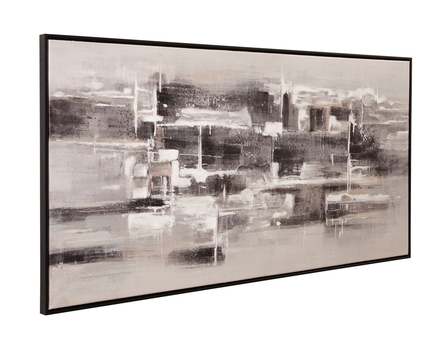 Larchmonte Framed Canvas - Gray / Black