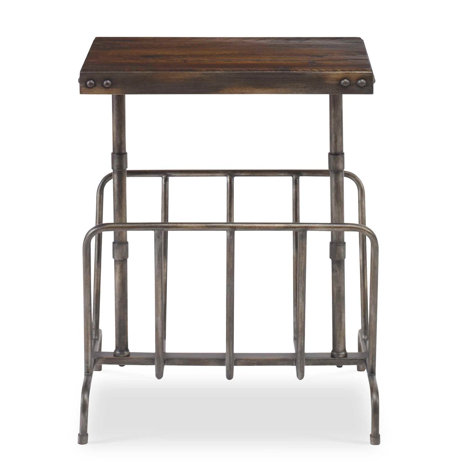 Sonora - Industrial Magazine Accent Table - Dark Brown