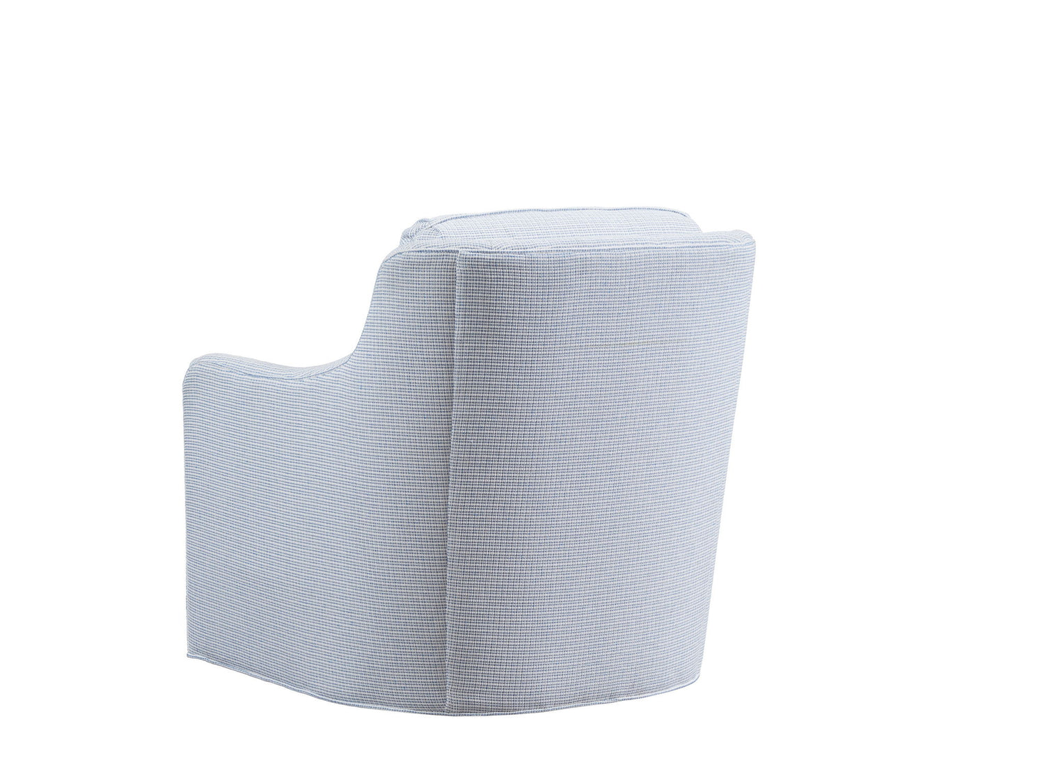 Barclay Butera Upholstery - Glennhaven Swivel Chair - Light Blue / White