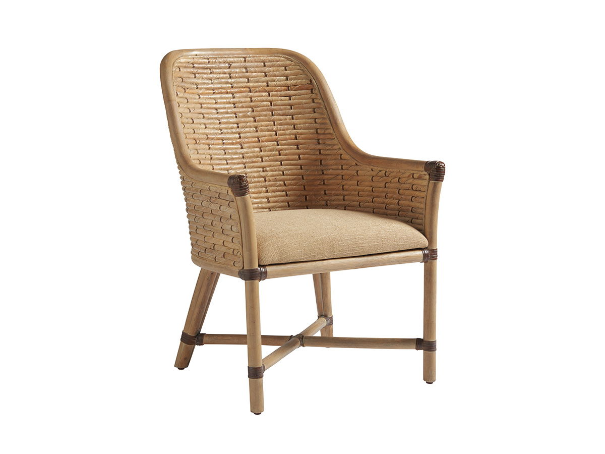 Los Altos - Fabric Keeling Woven Arm Chair - Light Brown