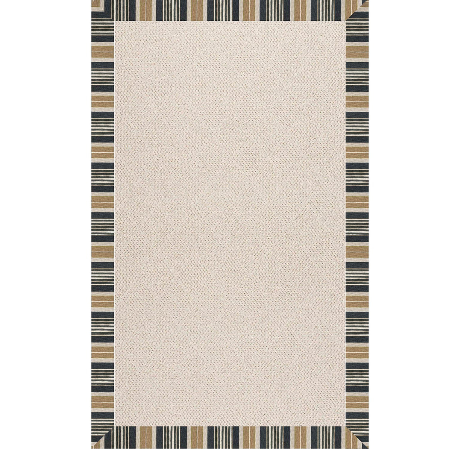 Creative Concepts-White Wicker - 7' 9" x 10' Bordered Rug