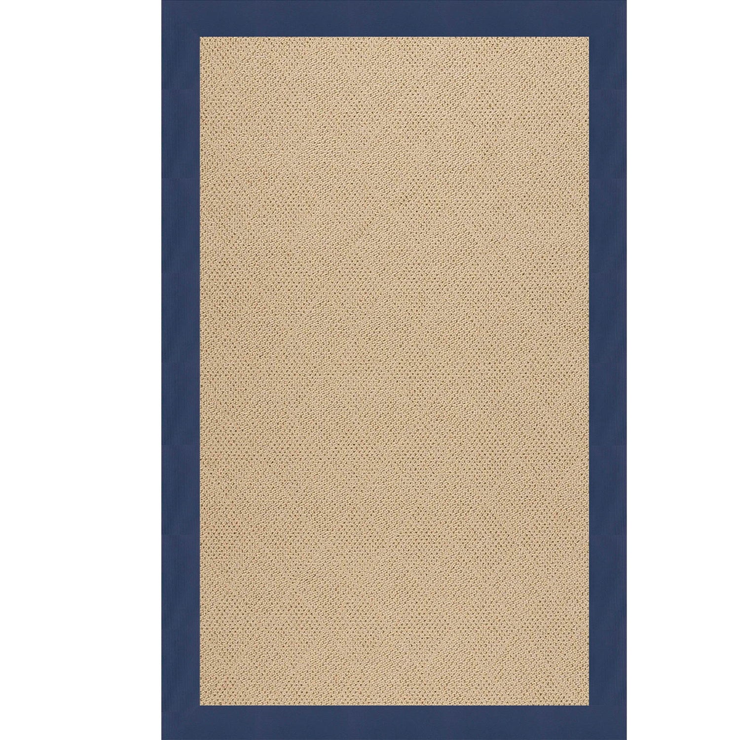 Creative Concepts-Cane Wicker - Indoor/Outdoor Bordered Rug - Canvas Navy