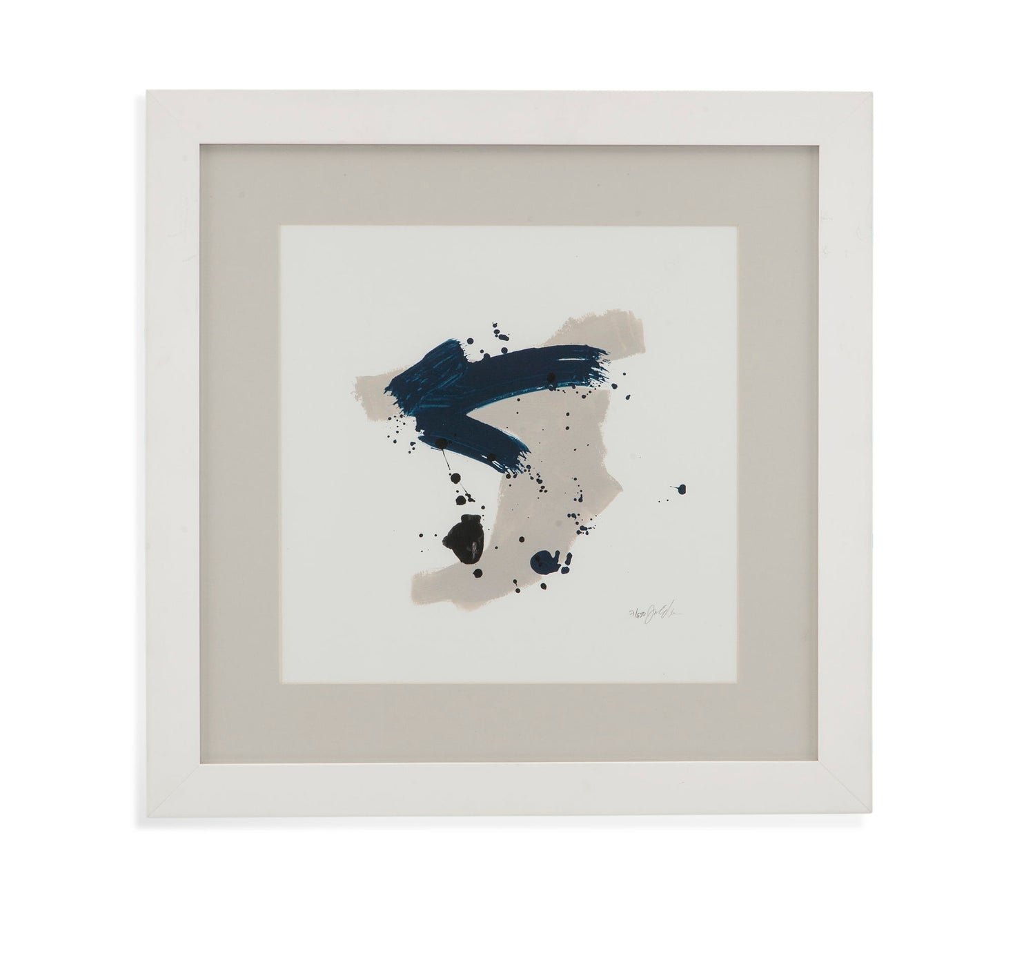 Kanji V Framed Print - Beige