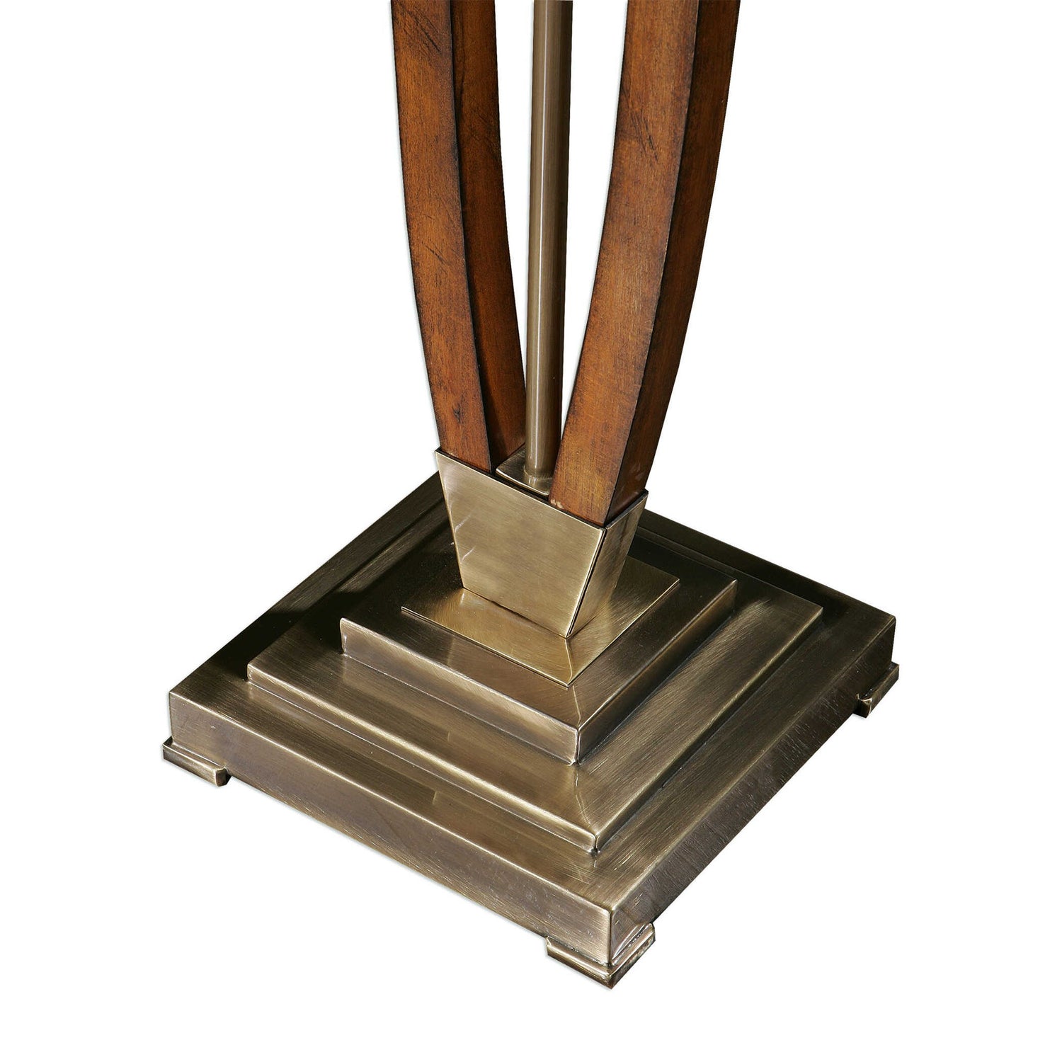 Boydton - Burnished Wood Floor Lamp - Gold