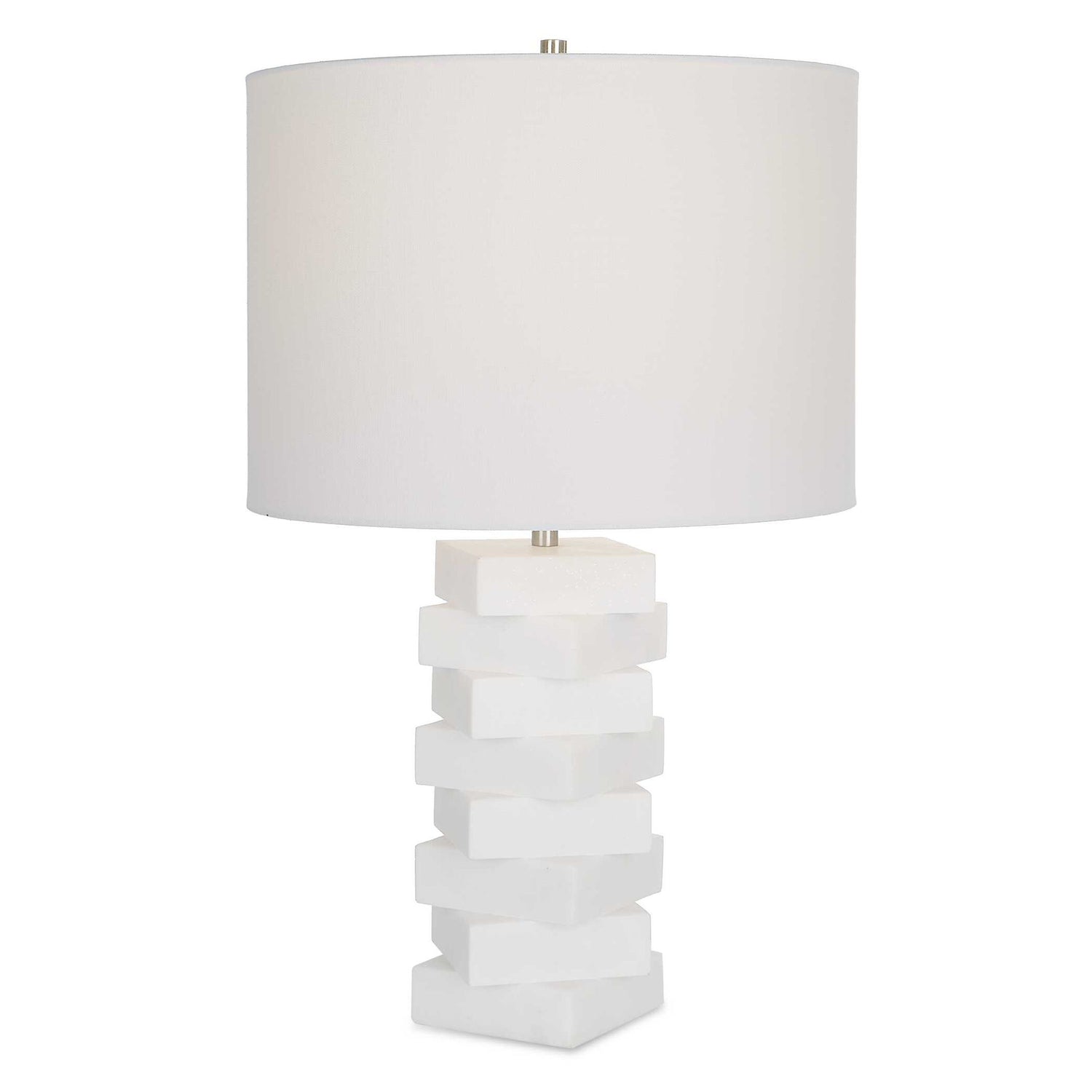 Ascent - White Geometric Table Lamp